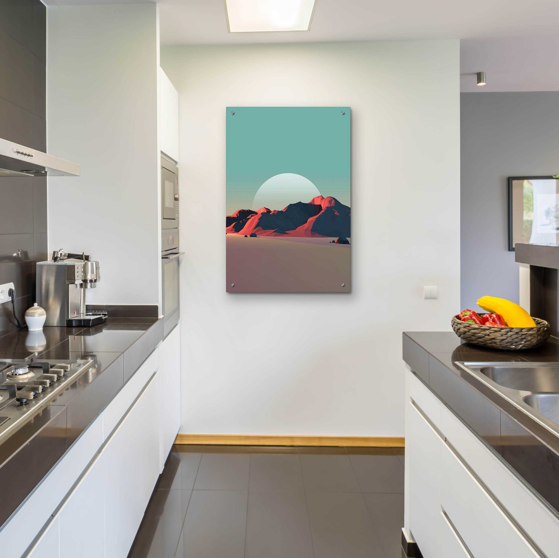 Epic Art 'Low Poly Mountain 8' by GeoMania, Acrylic Glass Wall Art,24x36