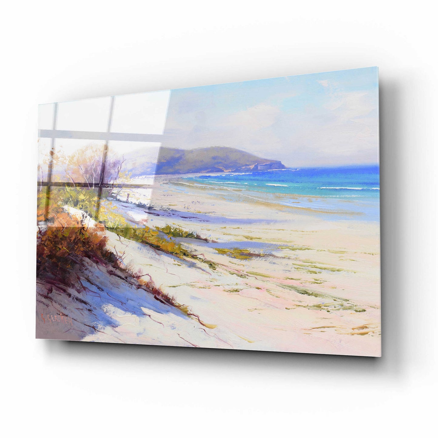 Epic Art 'Port Stephans Beach Sands' by Graham Gercken, Acrylic Glass Wall Art,16x12