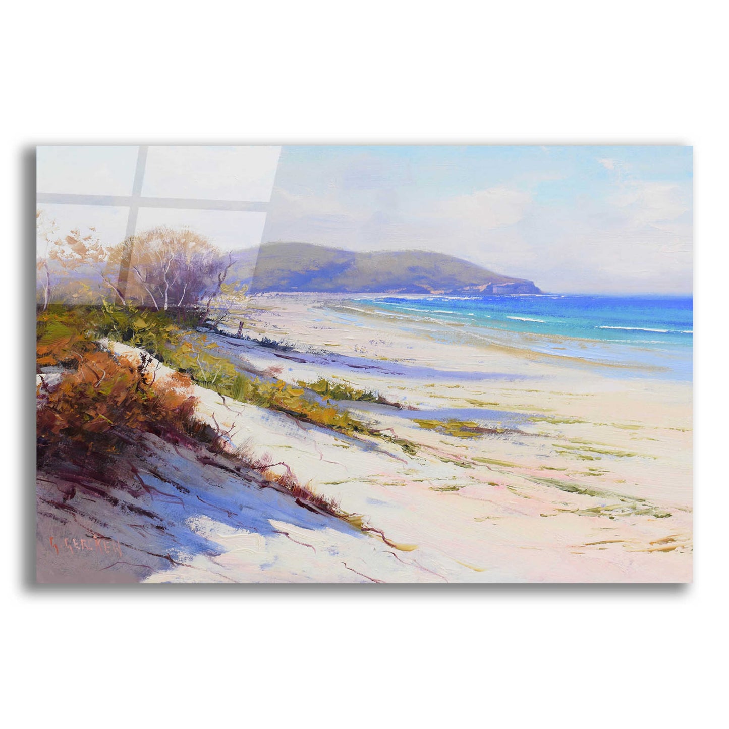 Epic Art 'Port Stephans Beach Sands' by Graham Gercken, Acrylic Glass Wall Art,16x12