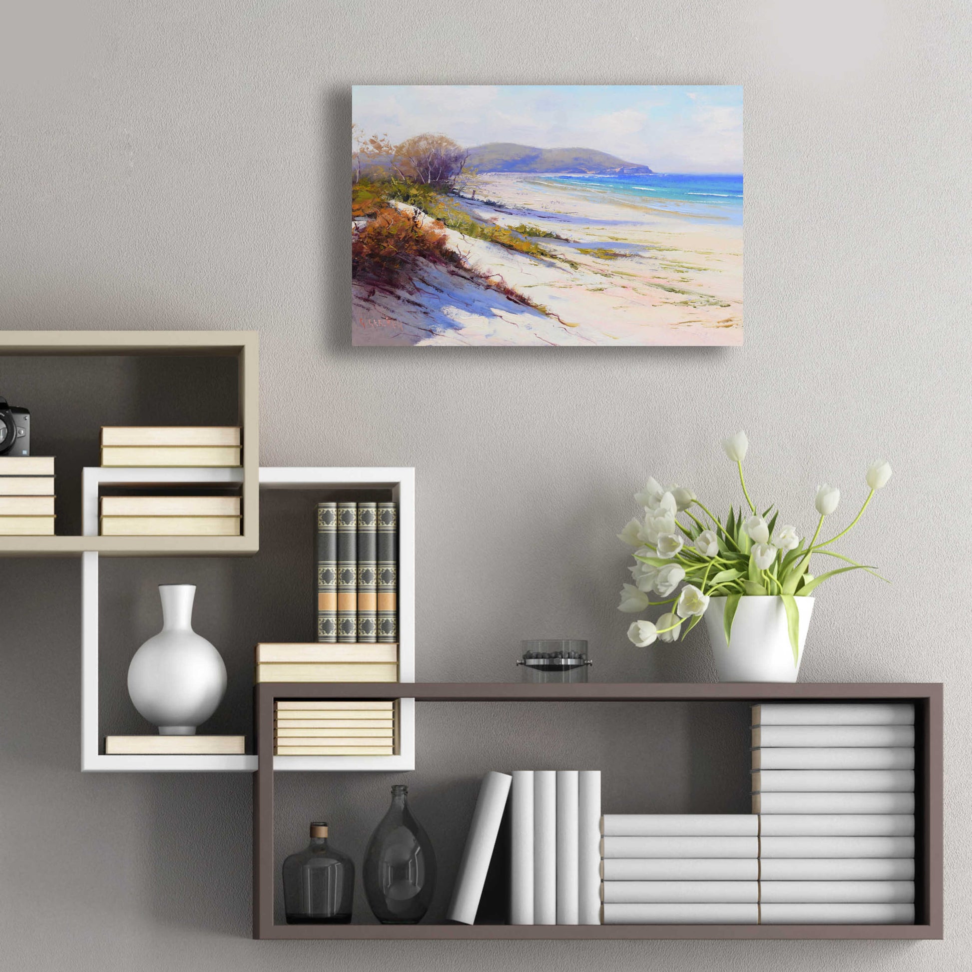 Epic Art 'Port Stephans Beach Sands' by Graham Gercken, Acrylic Glass Wall Art,24x16