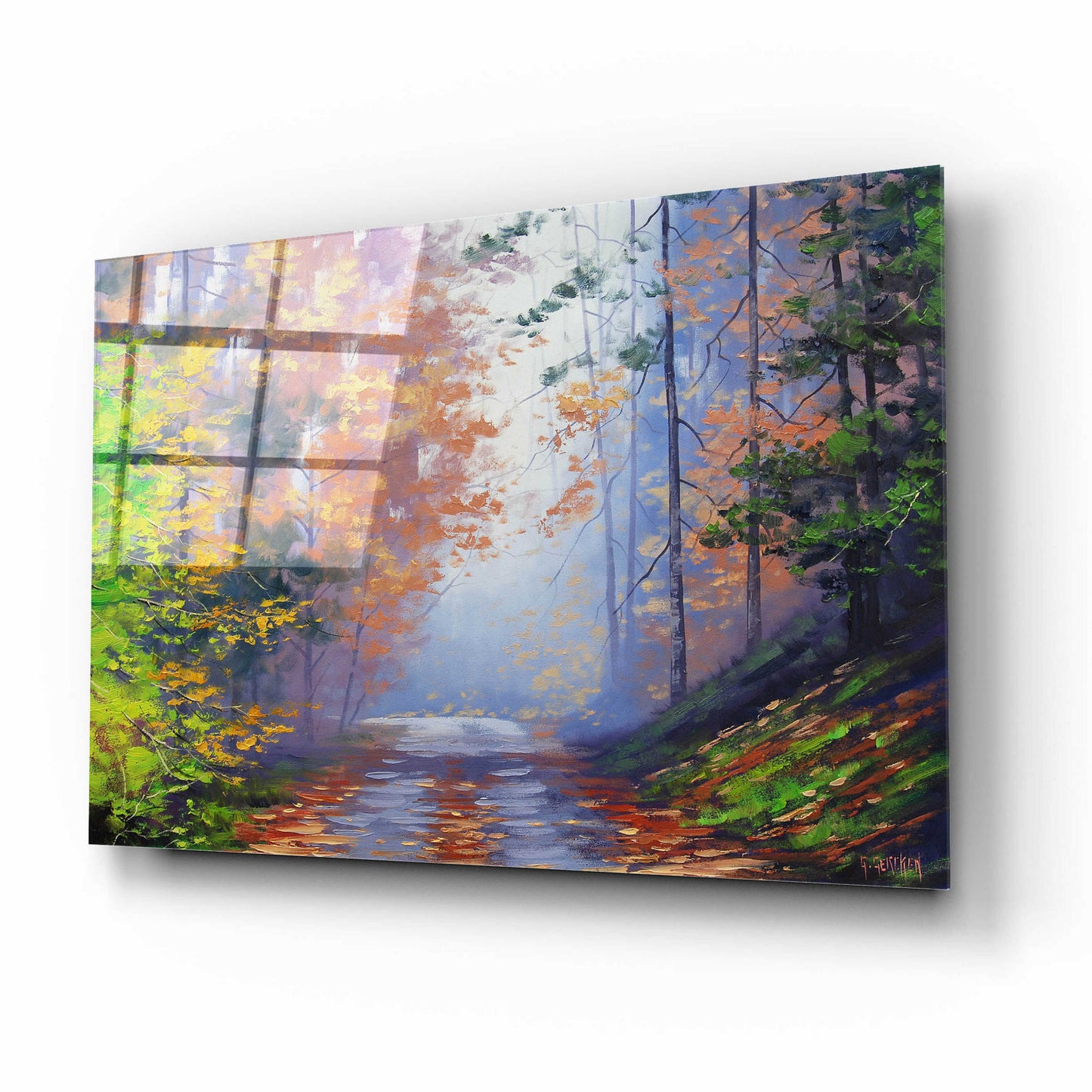 Epic Art 'Autumn Forest' by Graham Gercken, Acrylic Glass Wall Art,16x12