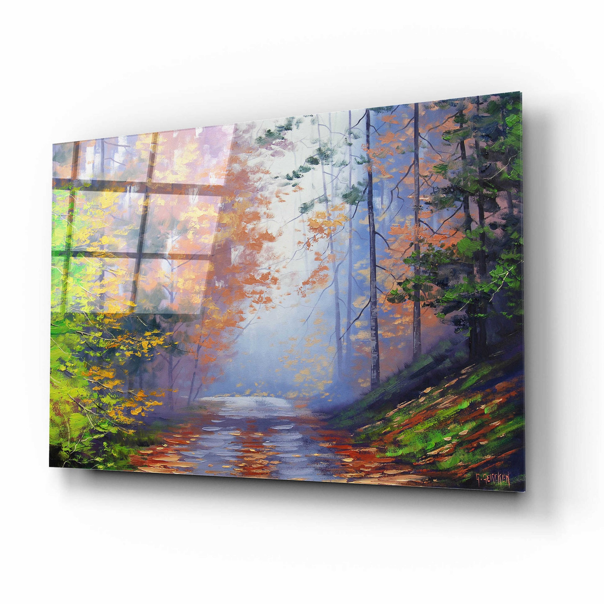 Epic Art 'Autumn Forest' by Graham Gercken, Acrylic Glass Wall Art,16x12