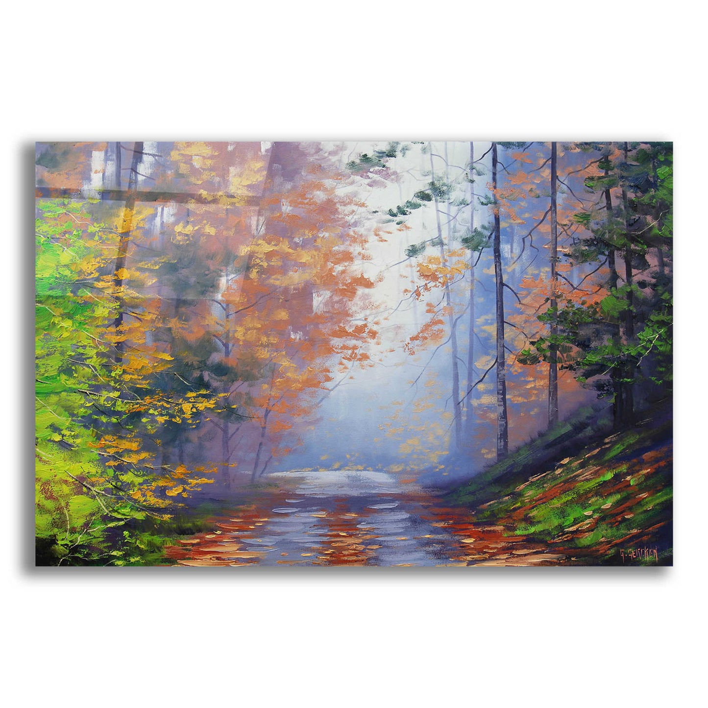 Epic Art 'Autumn Forest' by Graham Gercken, Acrylic Glass Wall Art,16x12