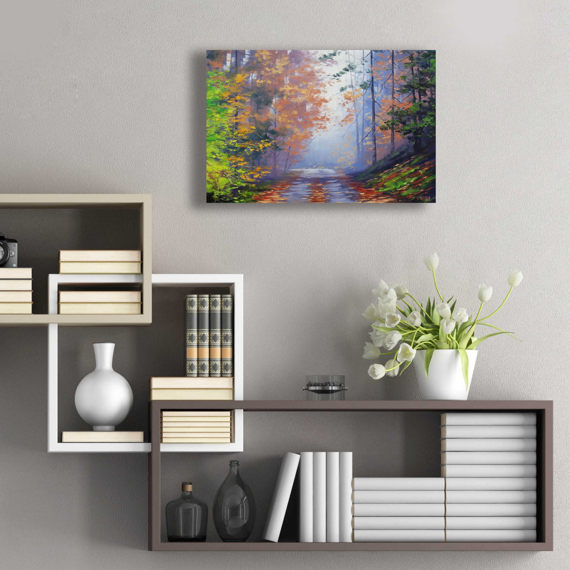 Epic Art 'Autumn Forest' by Graham Gercken, Acrylic Glass Wall Art,24x16