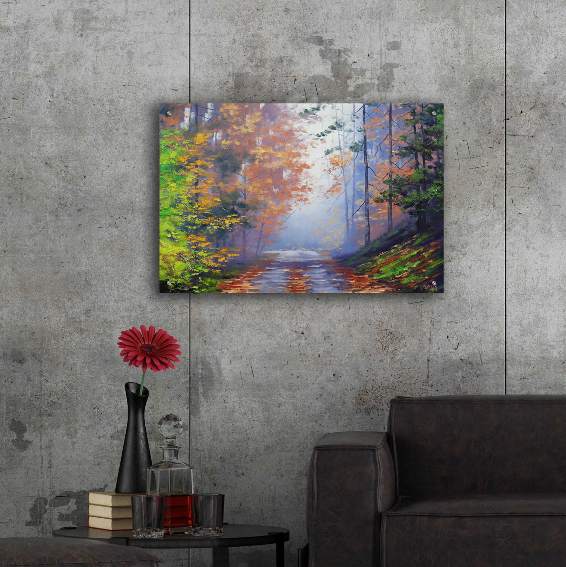 Epic Art 'Autumn Forest' by Graham Gercken, Acrylic Glass Wall Art,36x24