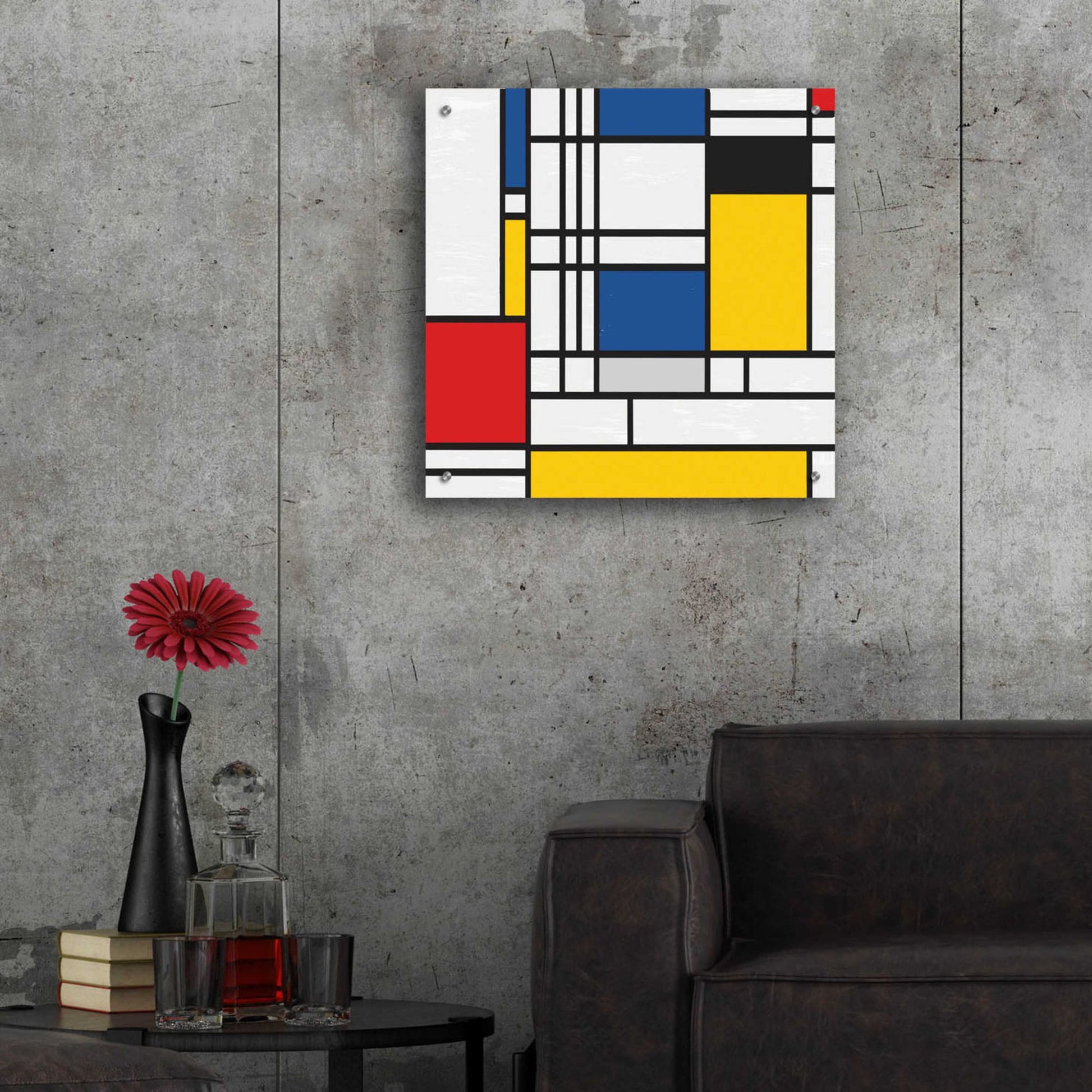 Epic Art 'Mondrian NFT2' by Epic Portfolio, Acrylic Glass Wall Art,24x24