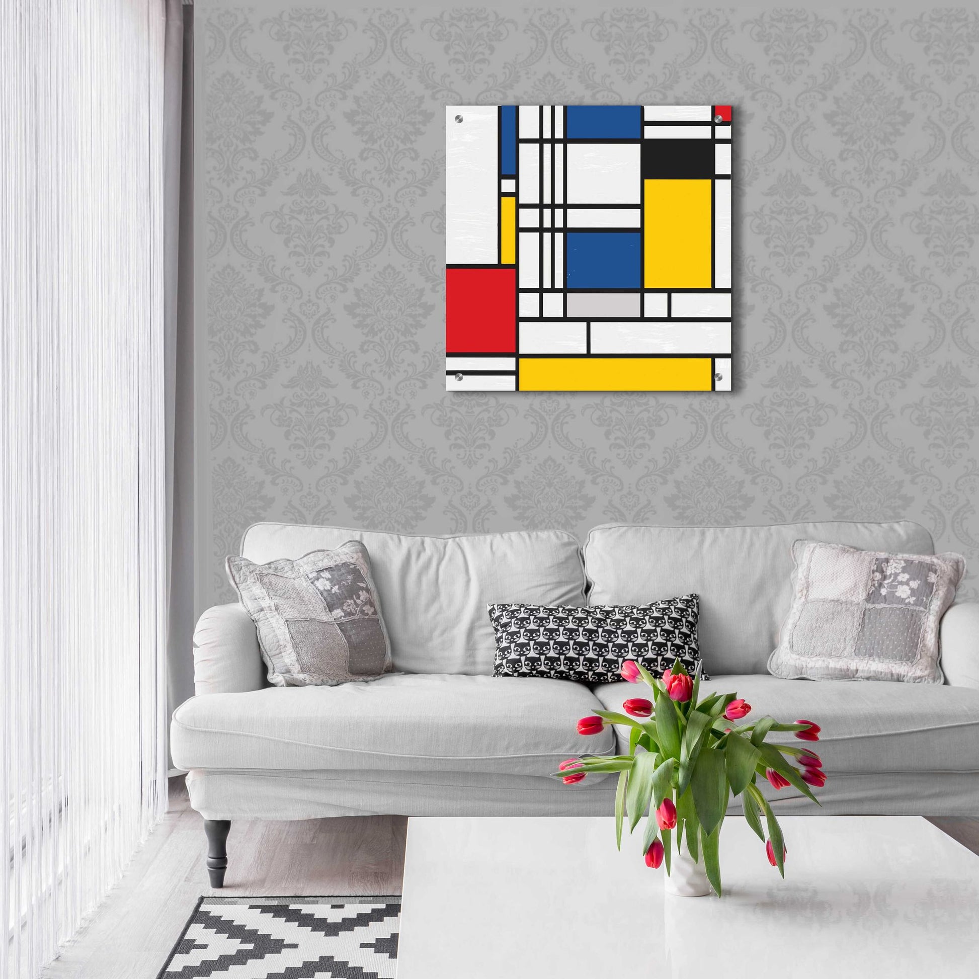 Epic Art 'Mondrian NFT2' by Epic Portfolio, Acrylic Glass Wall Art,24x24