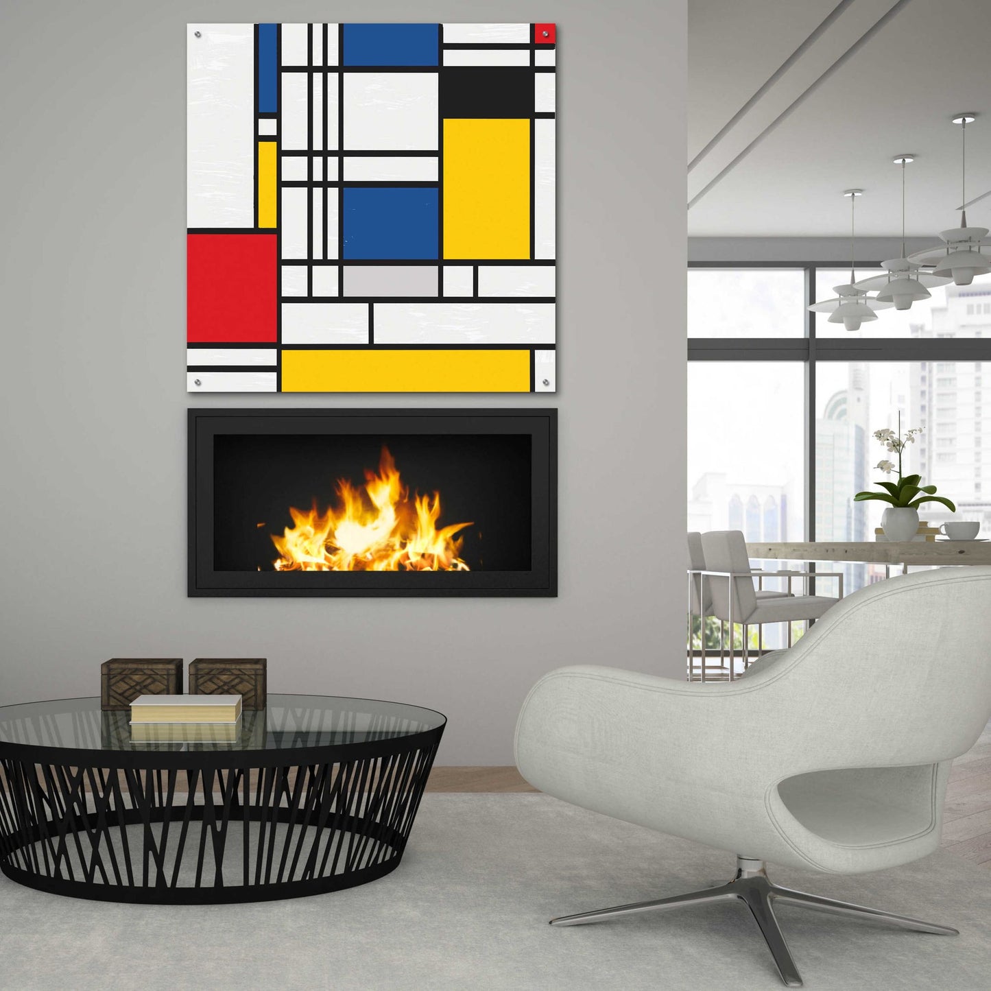 Epic Art 'Mondrian NFT2' by Epic Portfolio, Acrylic Glass Wall Art,36x36