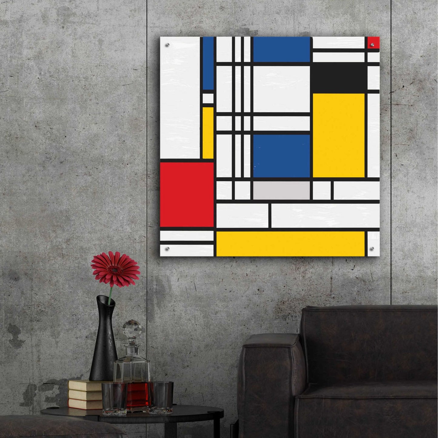 Epic Art 'Mondrian NFT2' by Epic Portfolio, Acrylic Glass Wall Art,36x36