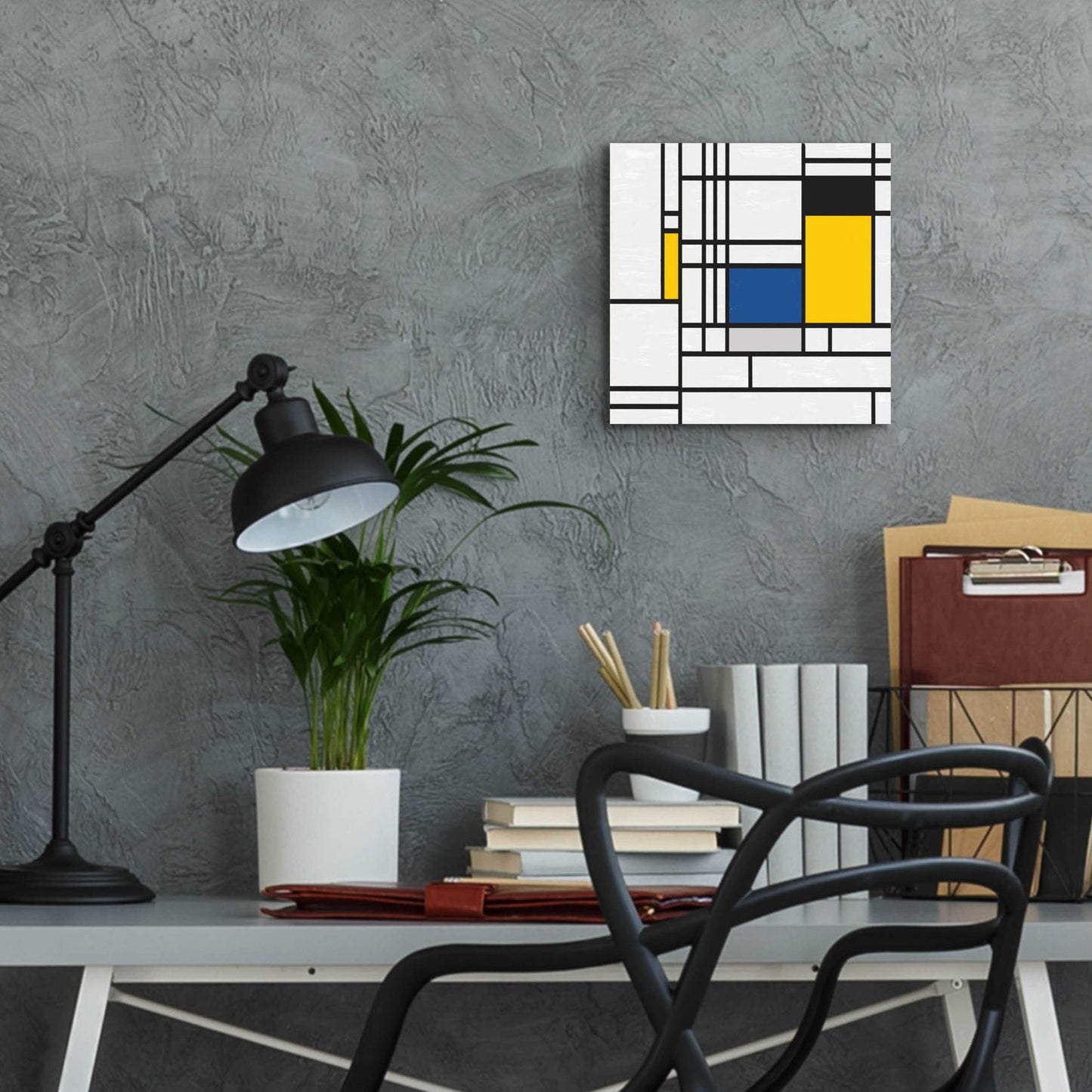 Epic Art 'Mondrian NFT3' by Epic Portfolio, Acrylic Glass Wall Art,12x12