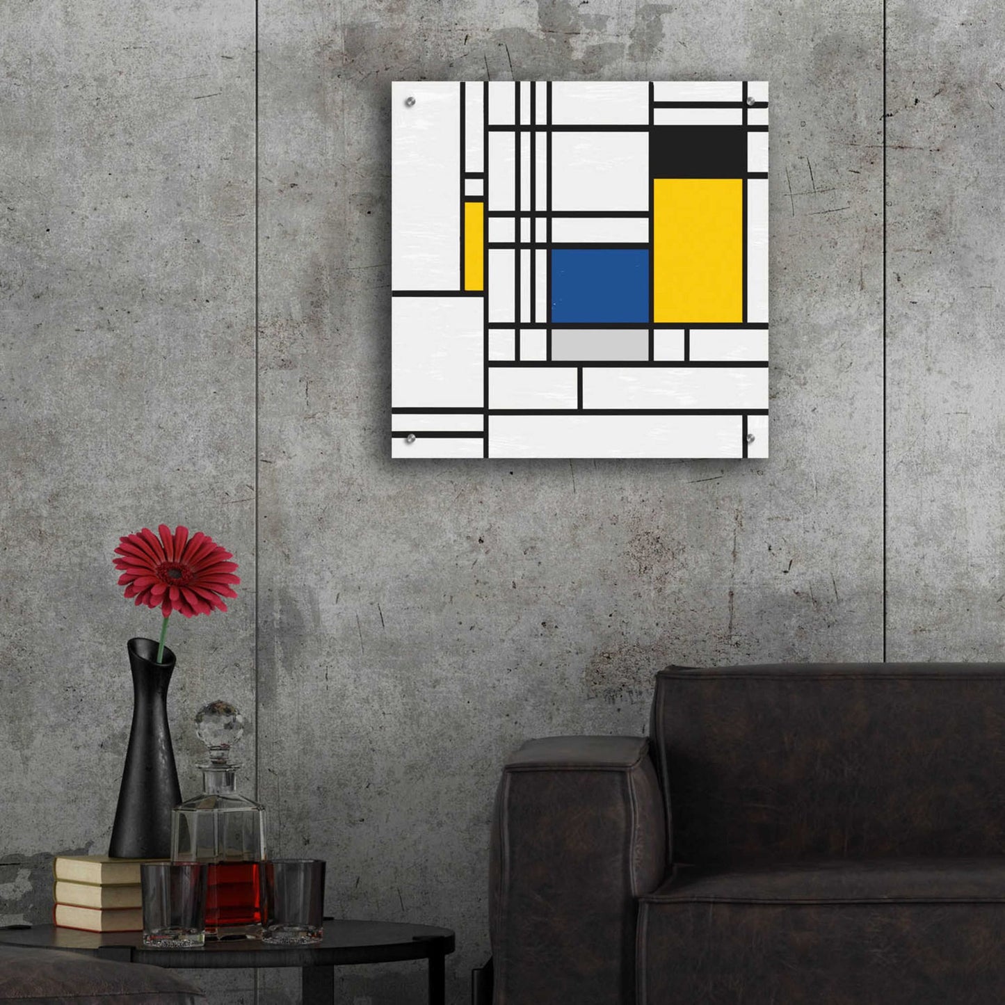 Epic Art 'Mondrian NFT3' by Epic Portfolio, Acrylic Glass Wall Art,24x24