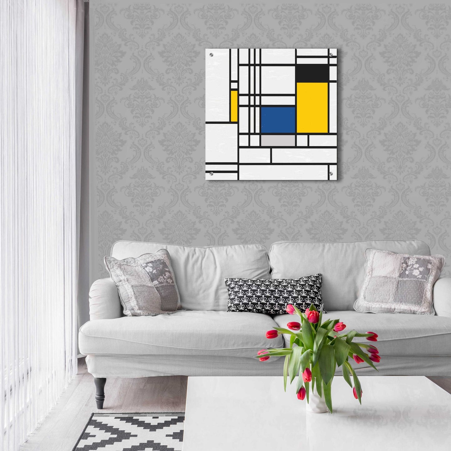 Epic Art 'Mondrian NFT3' by Epic Portfolio, Acrylic Glass Wall Art,24x24