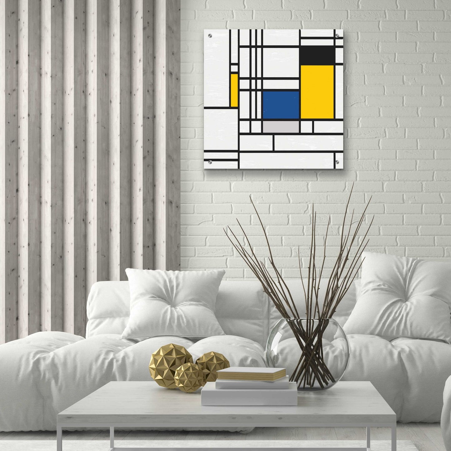 Epic Art 'Mondrian NFT3' by Epic Portfolio, Acrylic Glass Wall Art,24x24