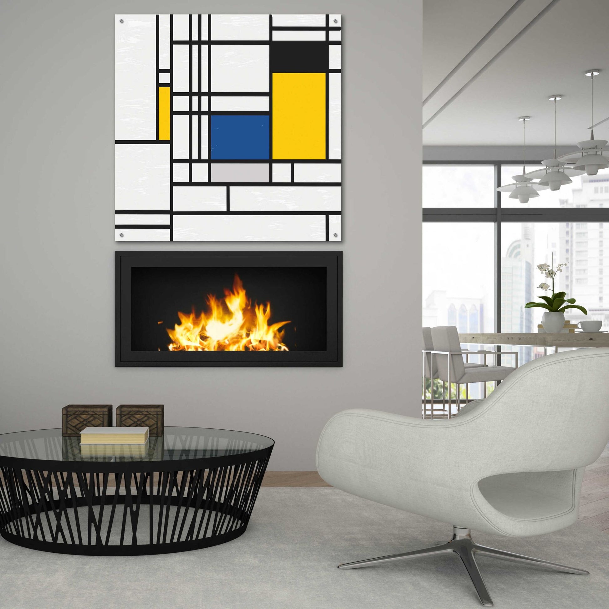 Epic Art 'Mondrian NFT3' by Epic Portfolio, Acrylic Glass Wall Art,36x36