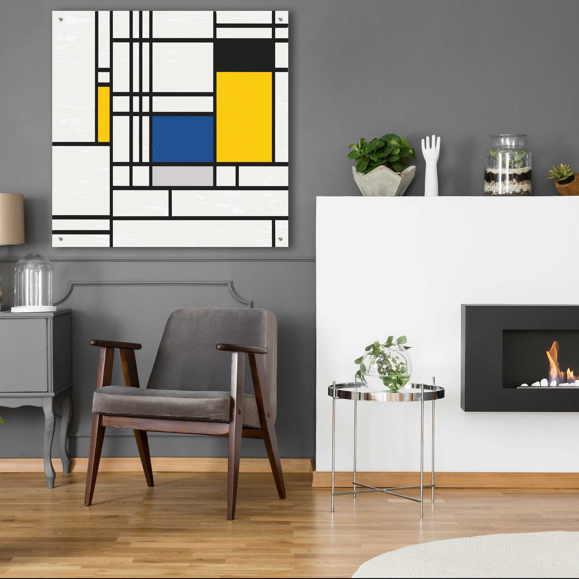 Epic Art 'Mondrian NFT3' by Epic Portfolio, Acrylic Glass Wall Art,36x36