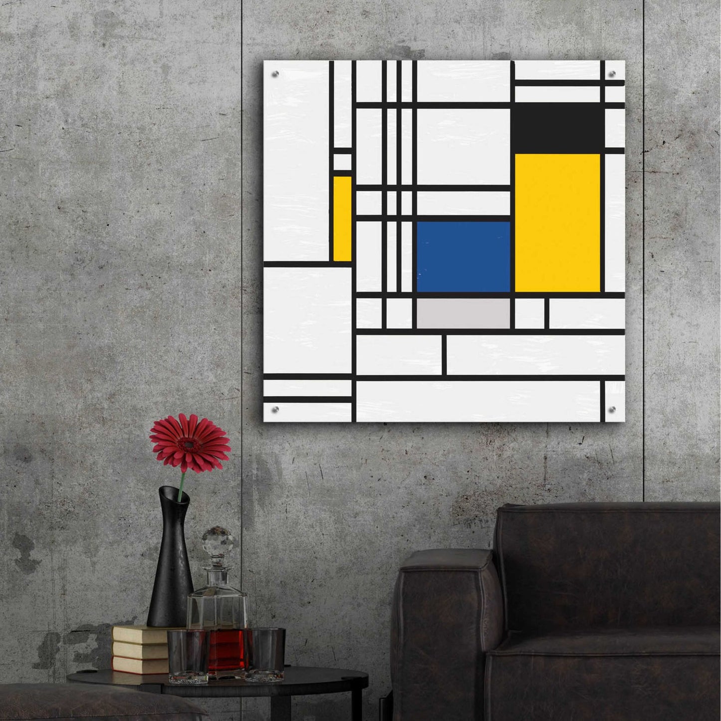 Epic Art 'Mondrian NFT3' by Epic Portfolio, Acrylic Glass Wall Art,36x36