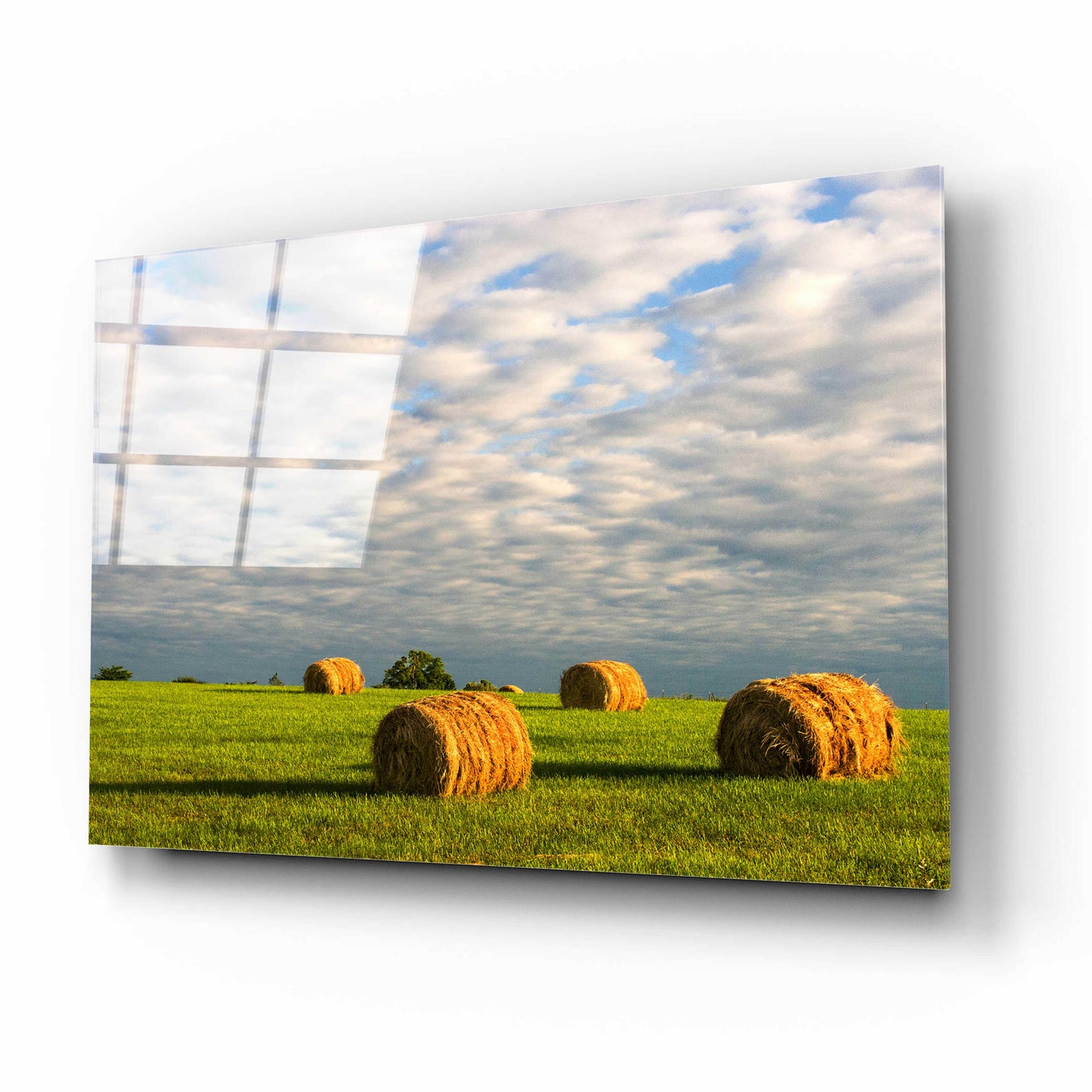 Epic Art 'Approaching Storm - Haystacks' by David Hammond, Acrylic Glass Wall Art,16x12