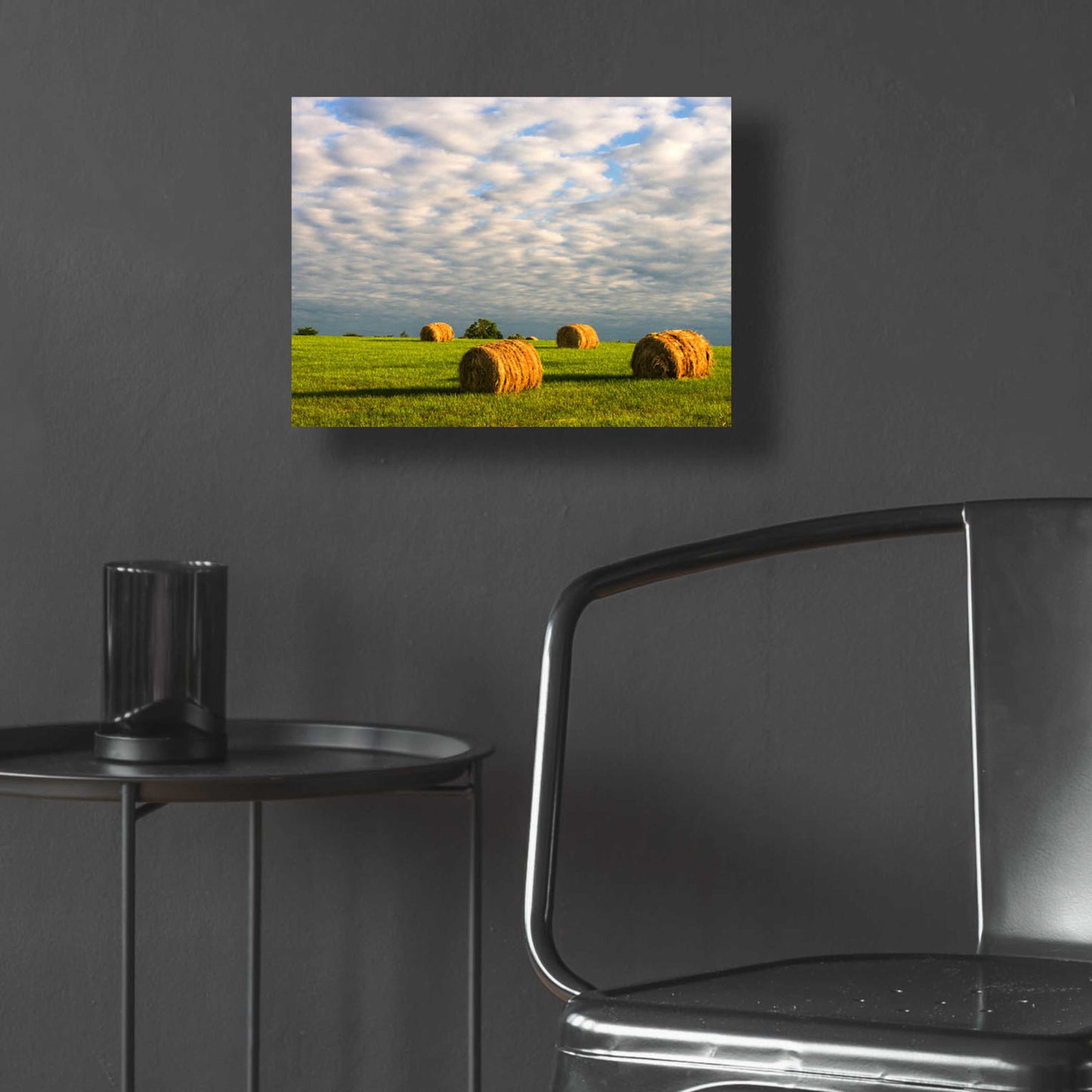 Epic Art 'Approaching Storm - Haystacks' by David Hammond, Acrylic Glass Wall Art,16x12