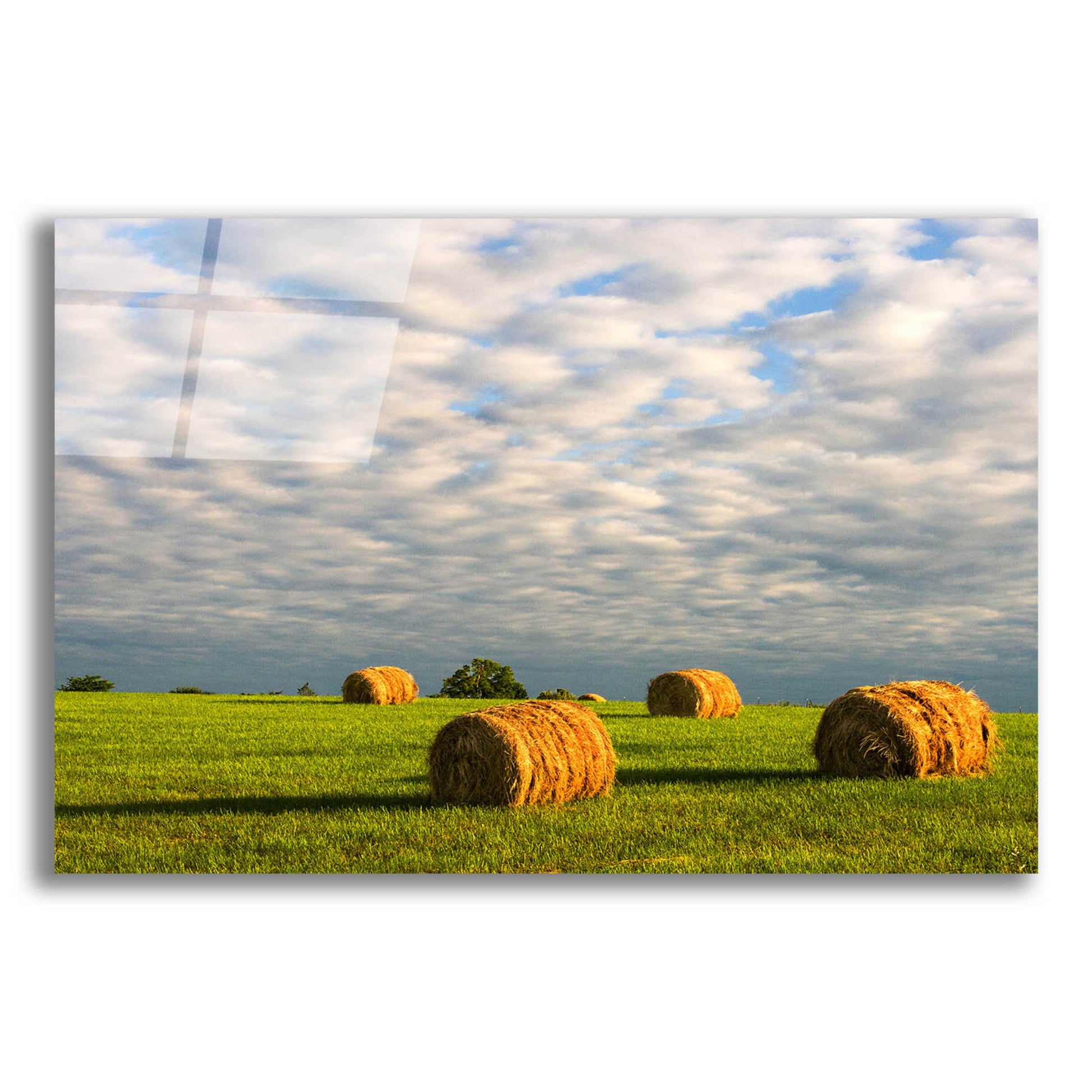 Epic Art 'Approaching Storm - Haystacks' by David Hammond, Acrylic Glass Wall Art,16x12