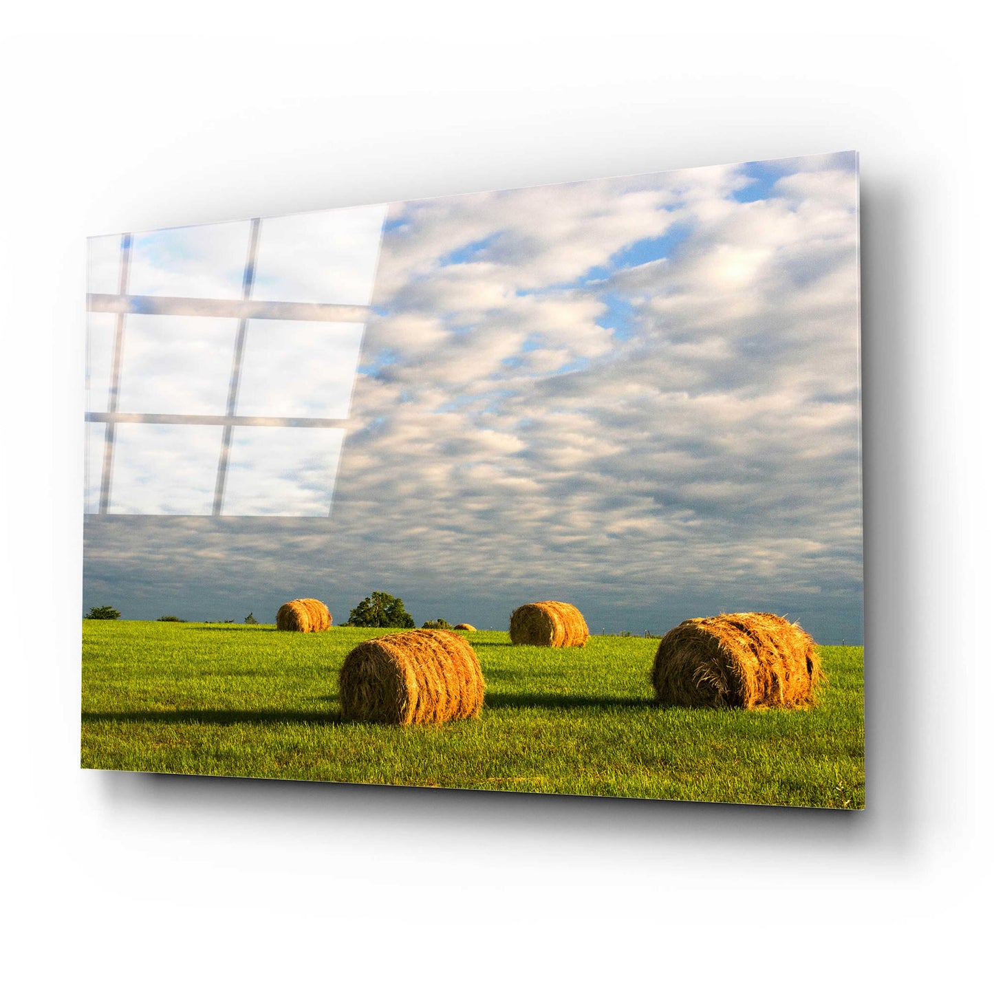 Epic Art 'Approaching Storm - Haystacks' by David Hammond, Acrylic Glass Wall Art,24x16