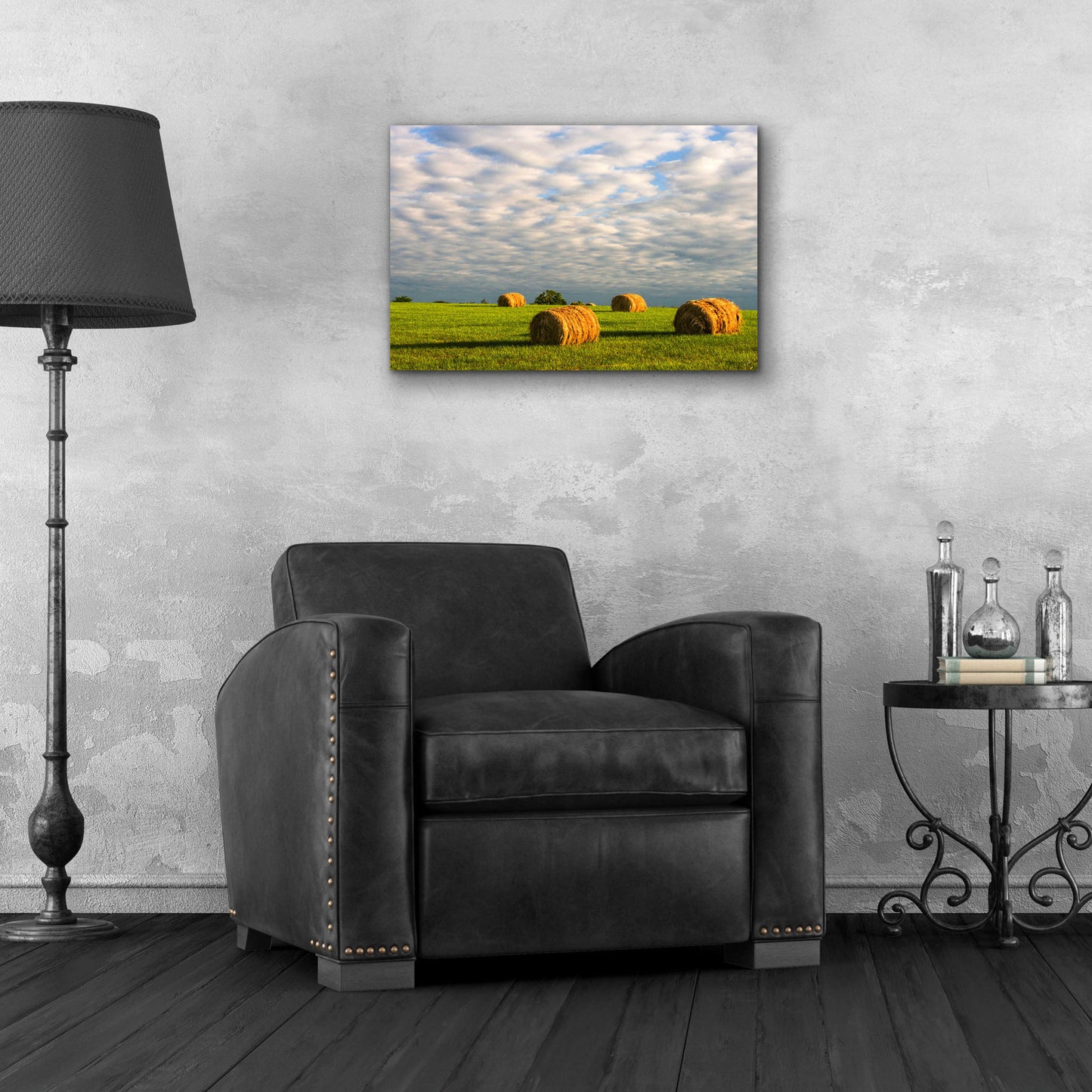 Epic Art 'Approaching Storm - Haystacks' by David Hammond, Acrylic Glass Wall Art,24x16