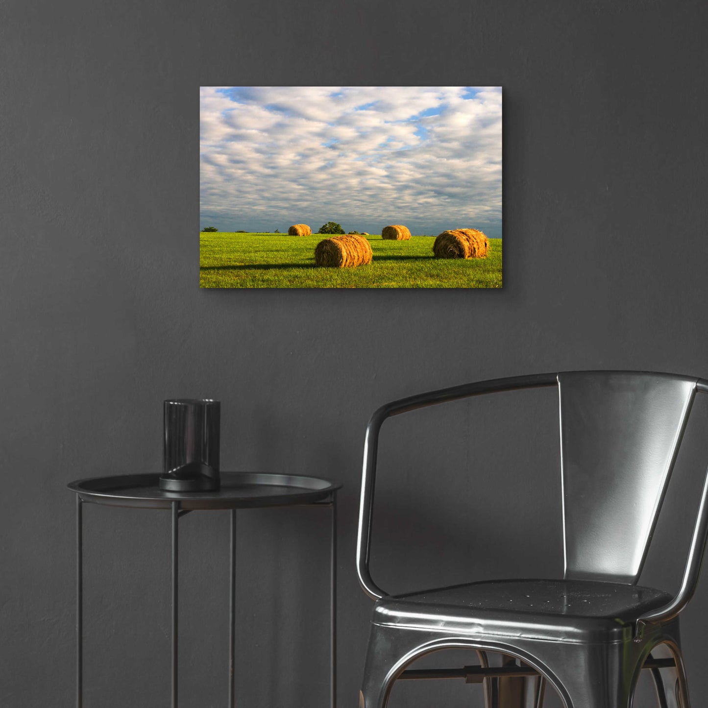 Epic Art 'Approaching Storm - Haystacks' by David Hammond, Acrylic Glass Wall Art,24x16