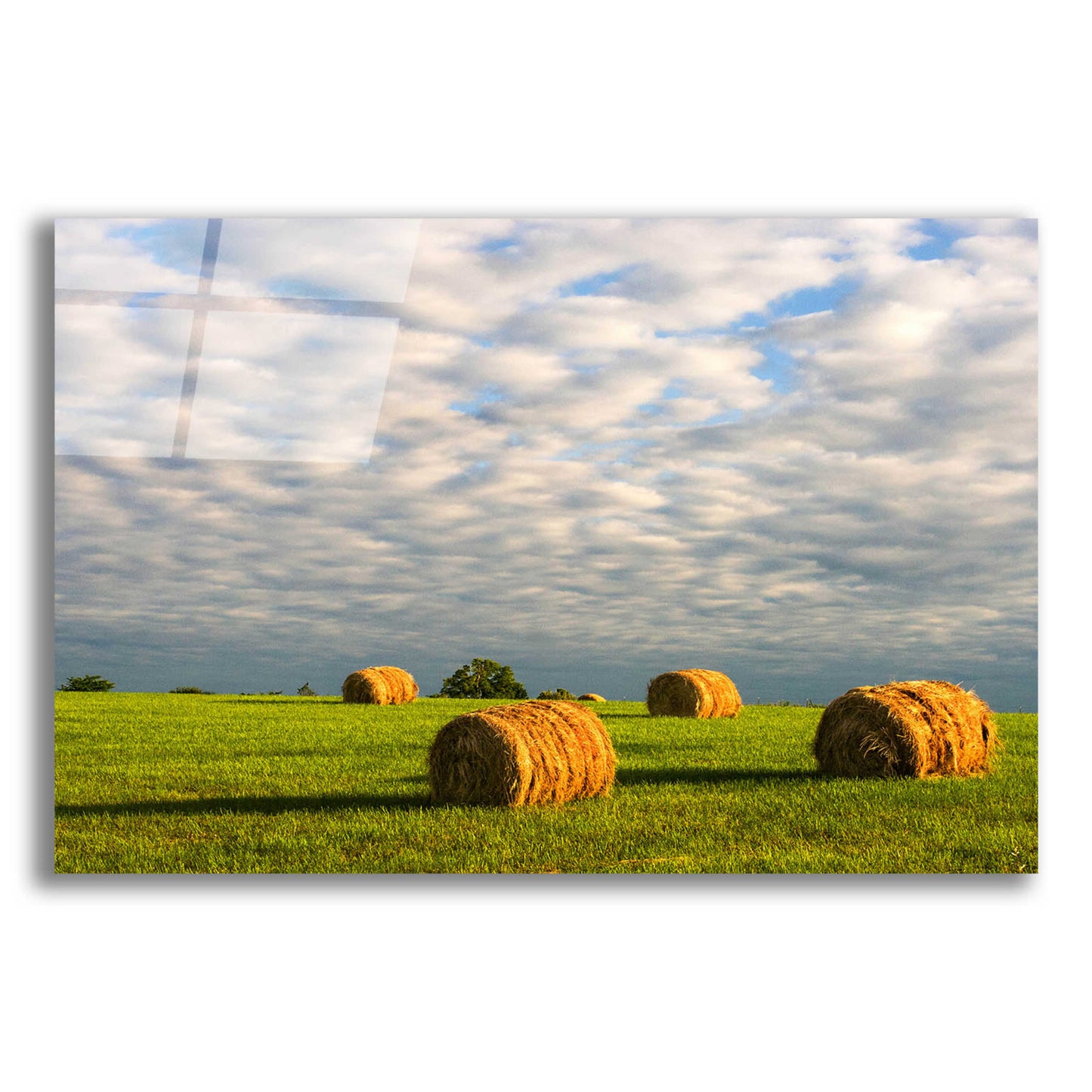 Epic Art 'Approaching Storm - Haystacks' by David Hammond, Acrylic Glass Wall Art,24x16