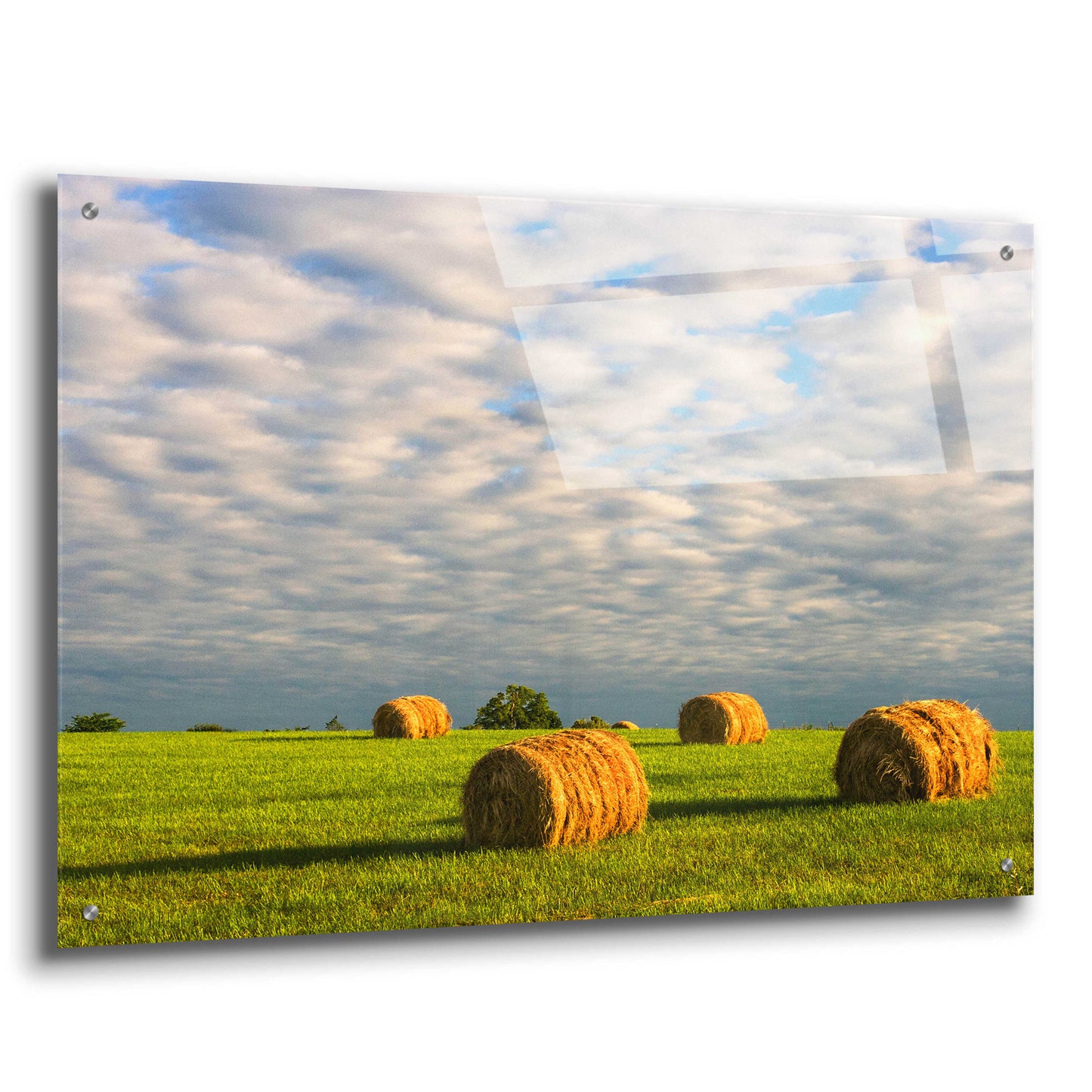 Epic Art 'Approaching Storm - Haystacks' by David Hammond, Acrylic Glass Wall Art,36x24