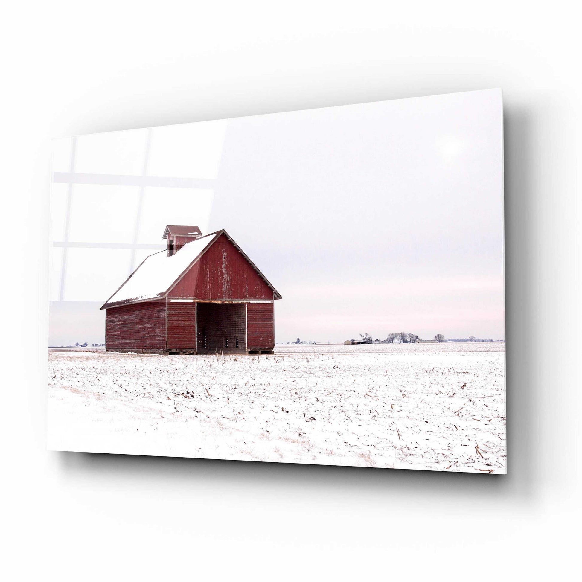 Epic Art 'Central Illinois Barn' by David Hammond, Acrylic Glass Wall Art,16x12