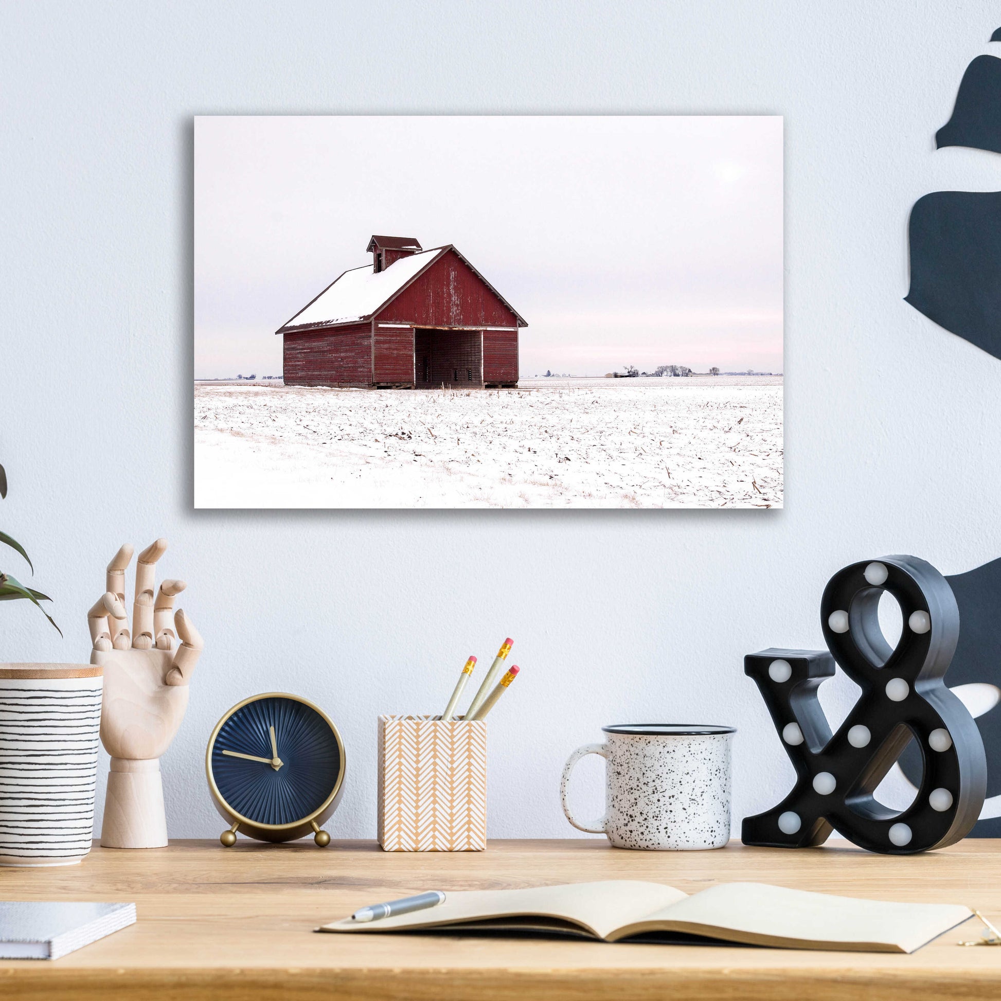 Epic Art 'Central Illinois Barn' by David Hammond, Acrylic Glass Wall Art,16x12