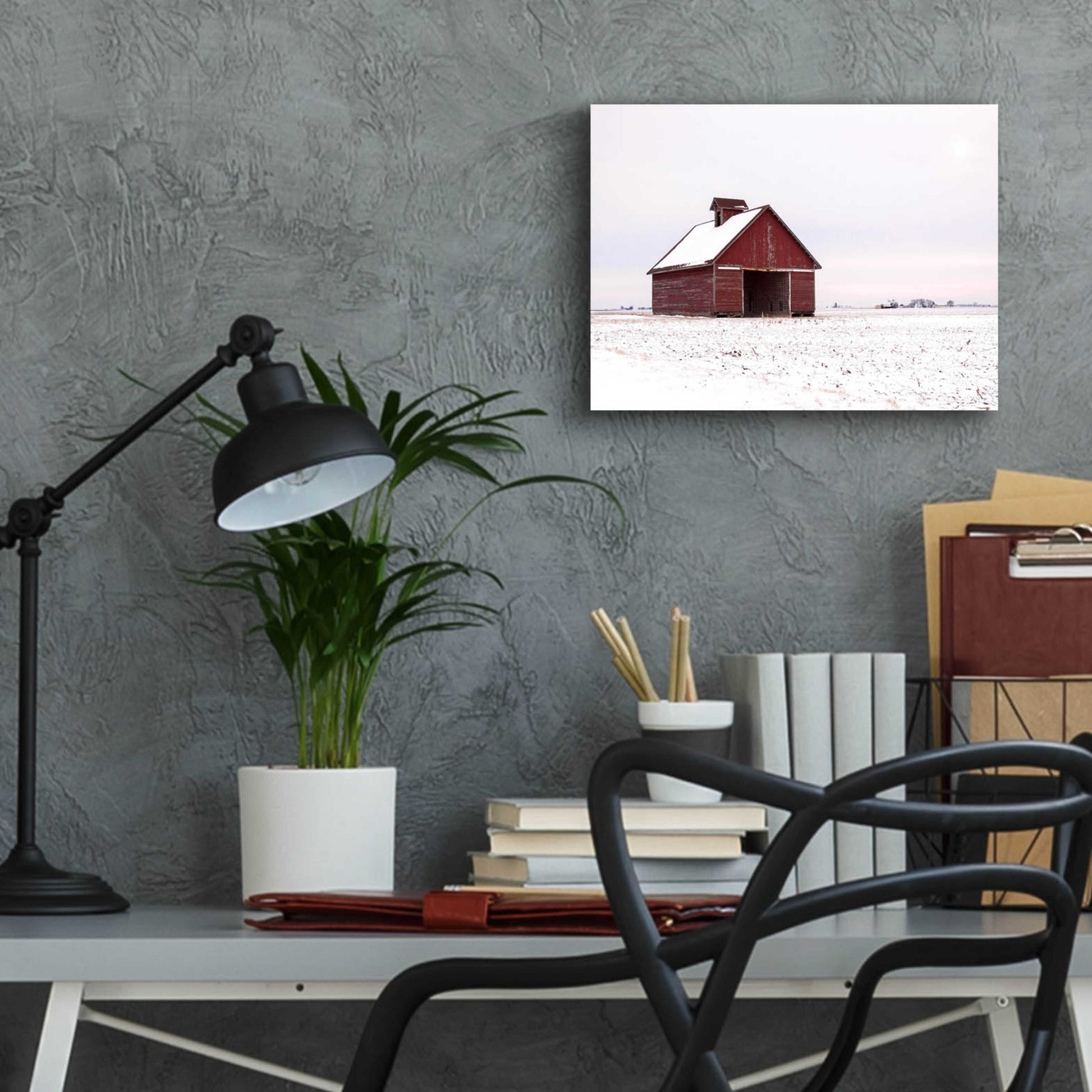 Epic Art 'Central Illinois Barn' by David Hammond, Acrylic Glass Wall Art,16x12