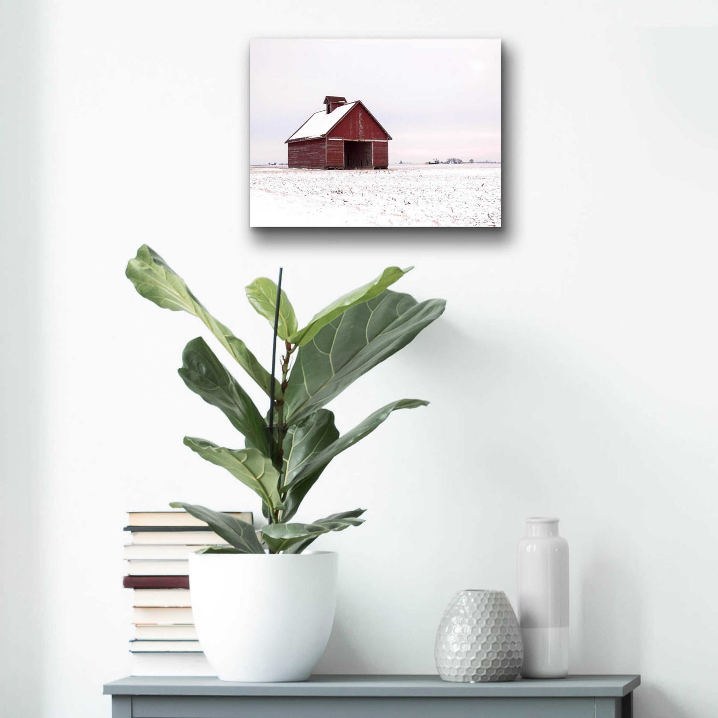 Epic Art 'Central Illinois Barn' by David Hammond, Acrylic Glass Wall Art,16x12