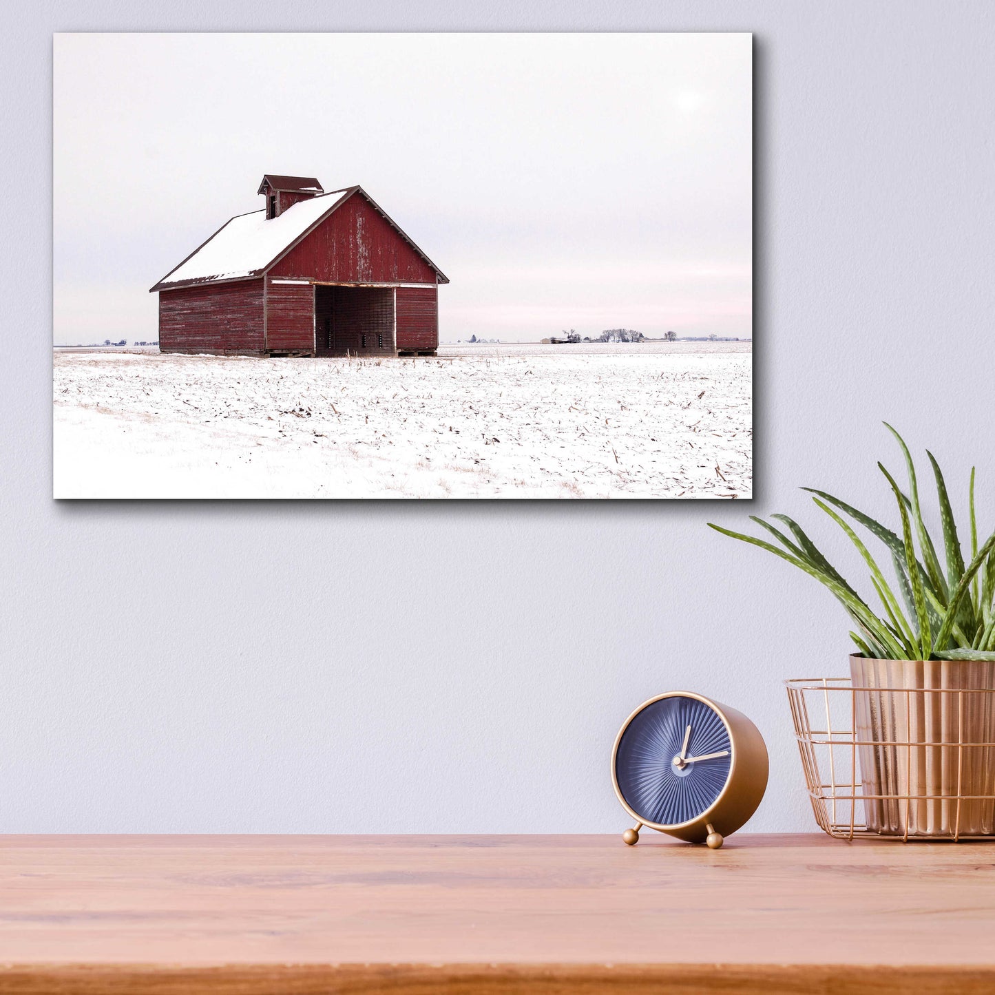 Epic Art 'Central Illinois Barn' by David Hammond, Acrylic Glass Wall Art,16x12