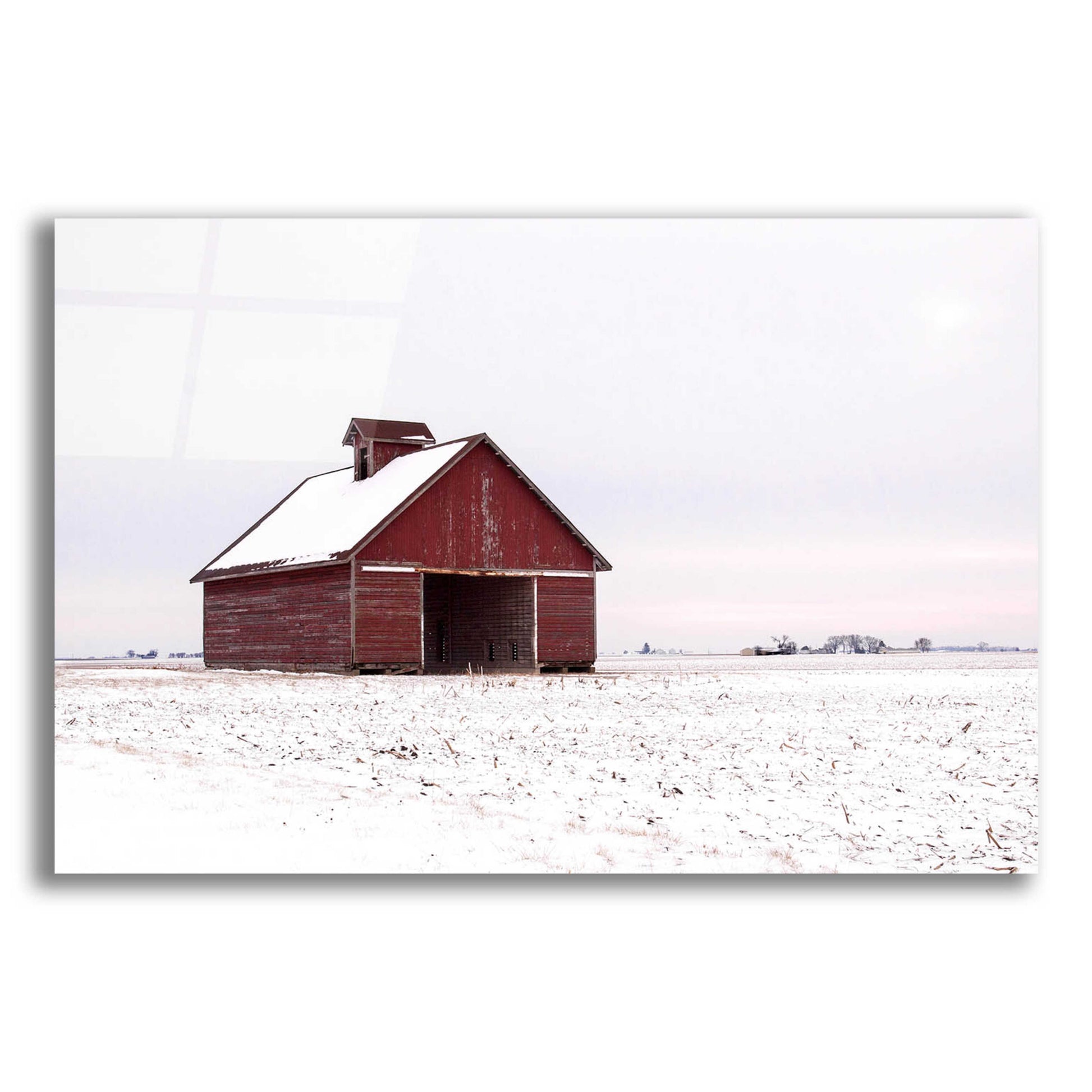 Epic Art 'Central Illinois Barn' by David Hammond, Acrylic Glass Wall Art,16x12