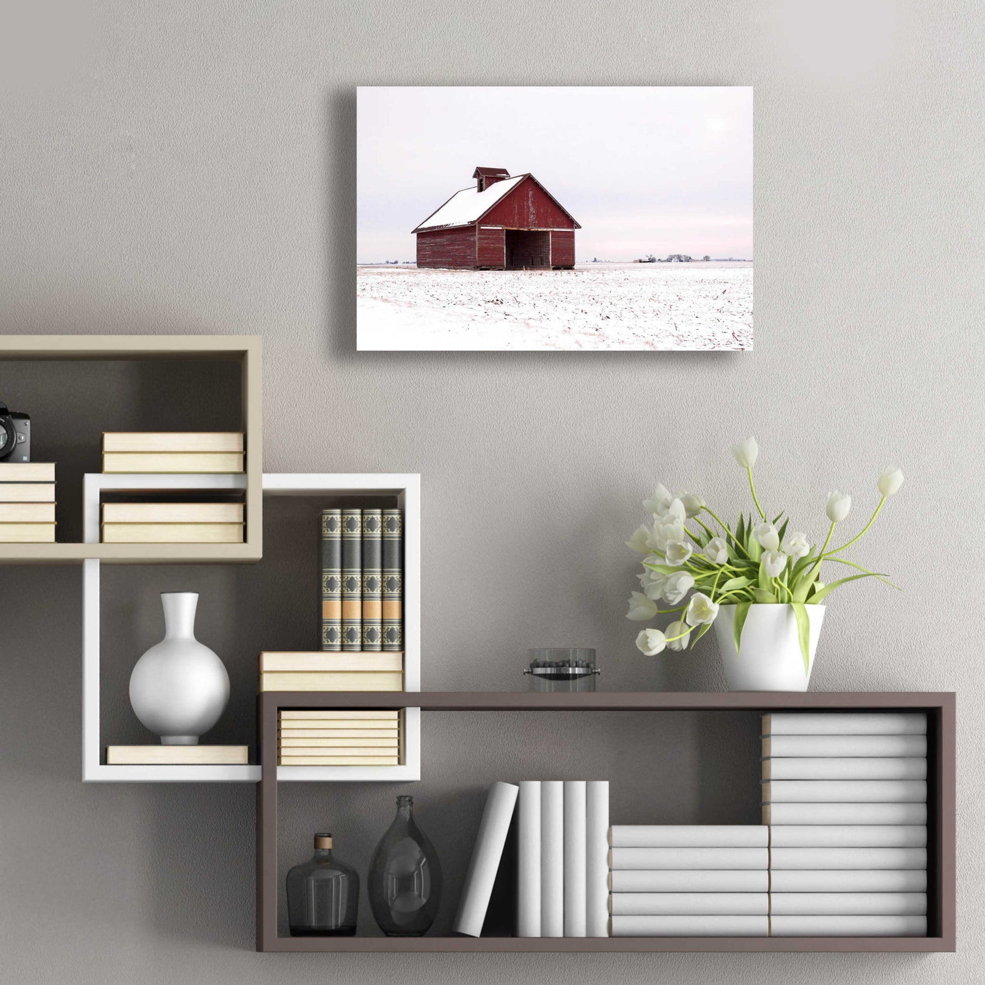 Epic Art 'Central Illinois Barn' by David Hammond, Acrylic Glass Wall Art,24x16