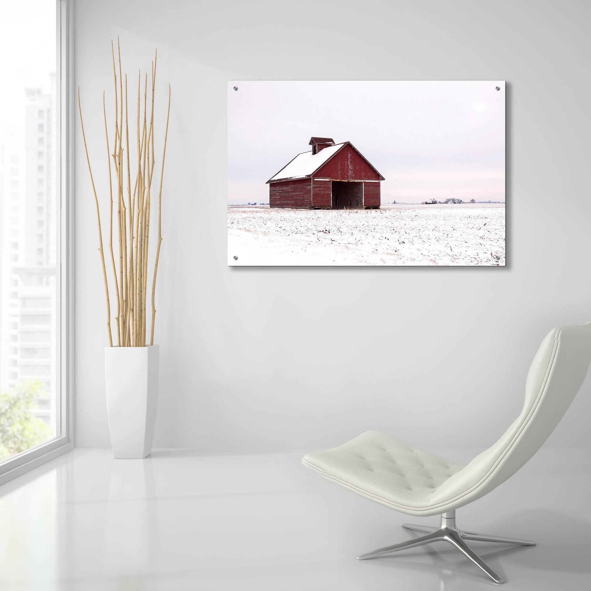 Epic Art 'Central Illinois Barn' by David Hammond, Acrylic Glass Wall Art,36x24