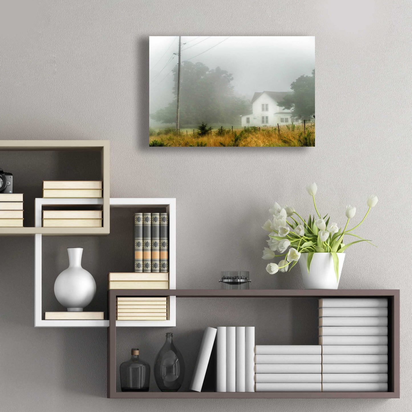 Epic Art 'Fog House' by David Hammond, Acrylic Glass Wall Art,24x16