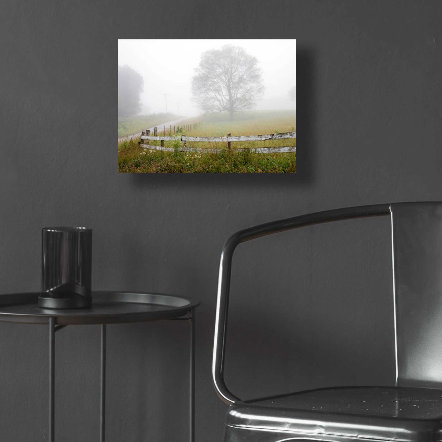 Epic Art 'Foggy Rural Scene' by David Hammond, Acrylic Glass Wall Art,16x12