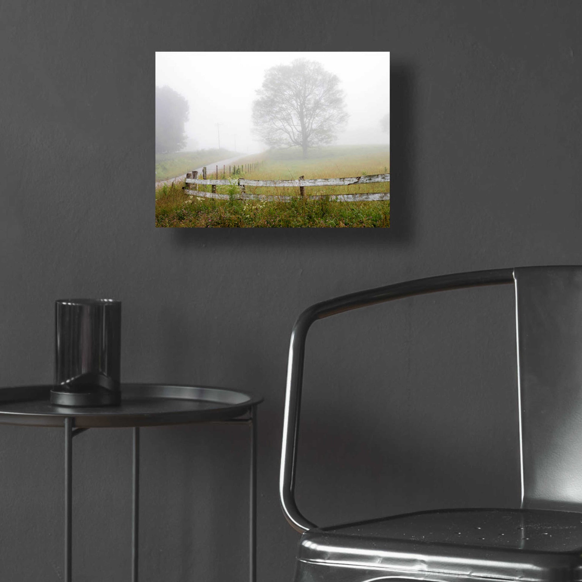 Epic Art 'Foggy Rural Scene' by David Hammond, Acrylic Glass Wall Art,16x12