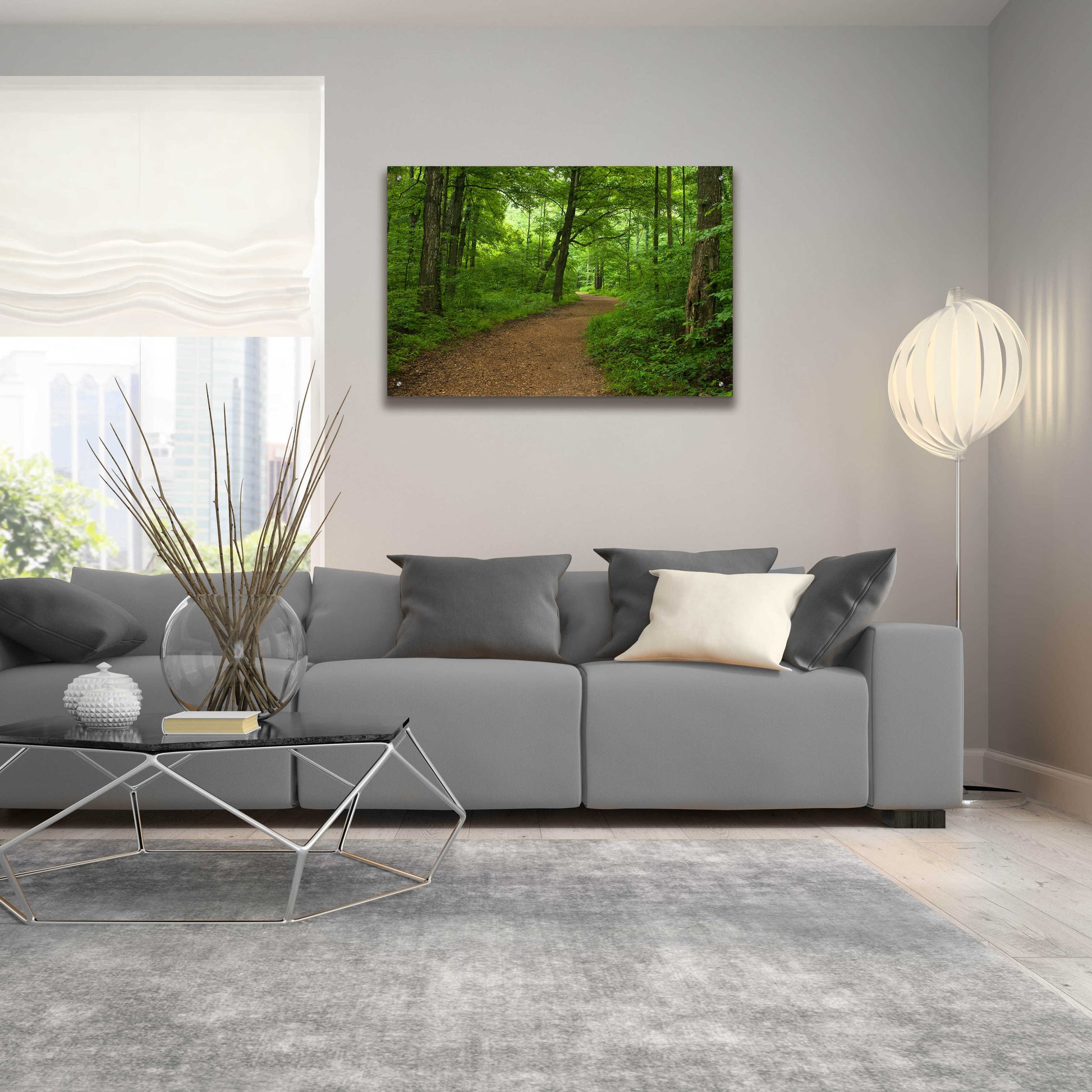 Epic Art 'Summer Walk' by David Hammond, Acrylic Glass Wall Art,36x24