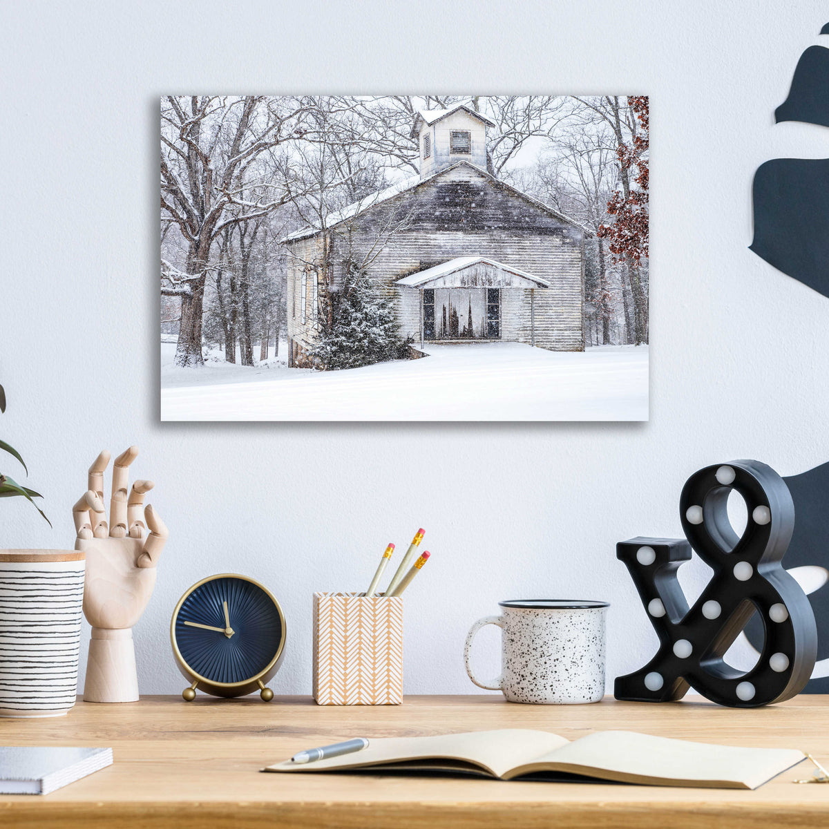 Epic Art 'Vintage Church' by David Hammond, Acrylic Glass Wall Art,16x12