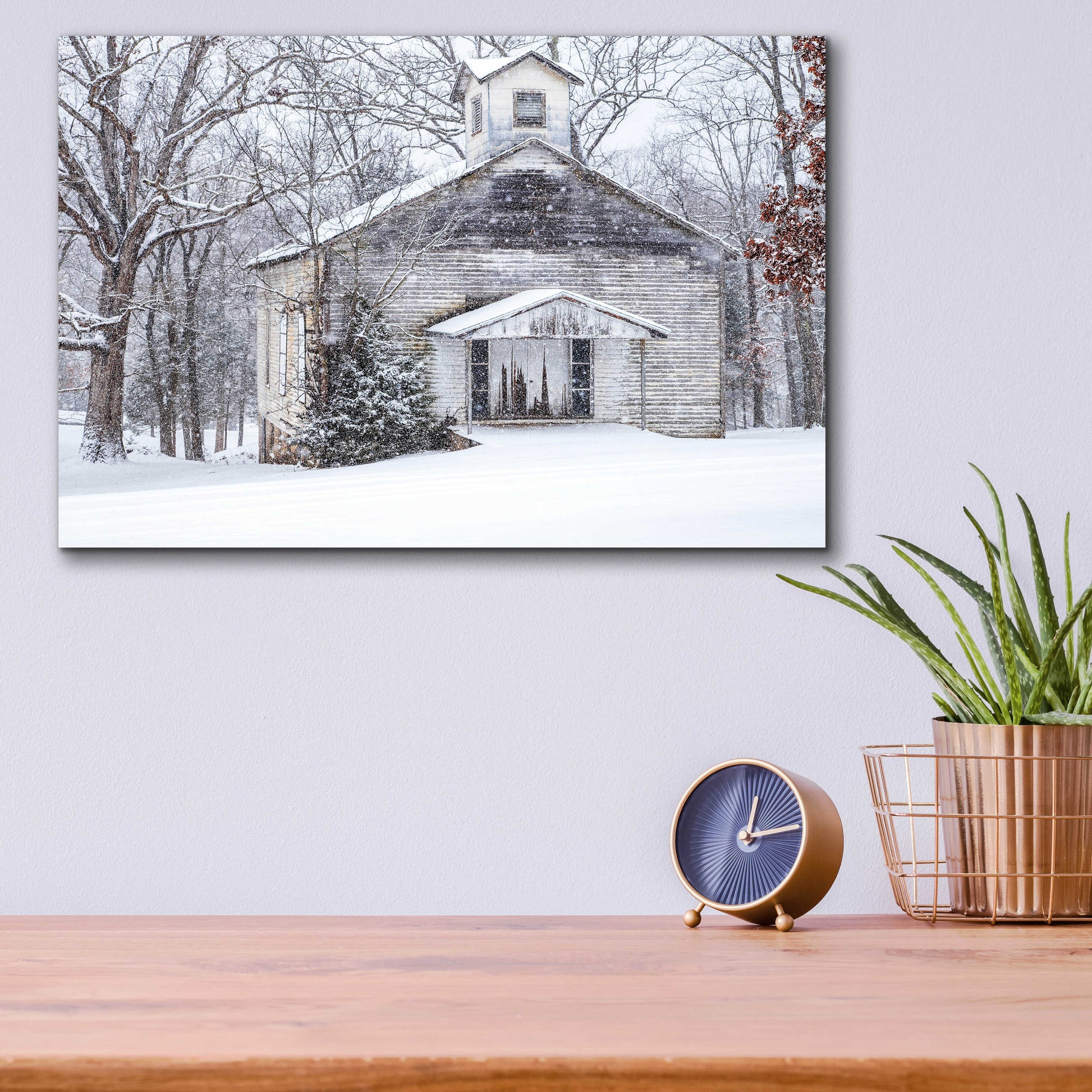 Epic Art 'Vintage Church' by David Hammond, Acrylic Glass Wall Art,16x12