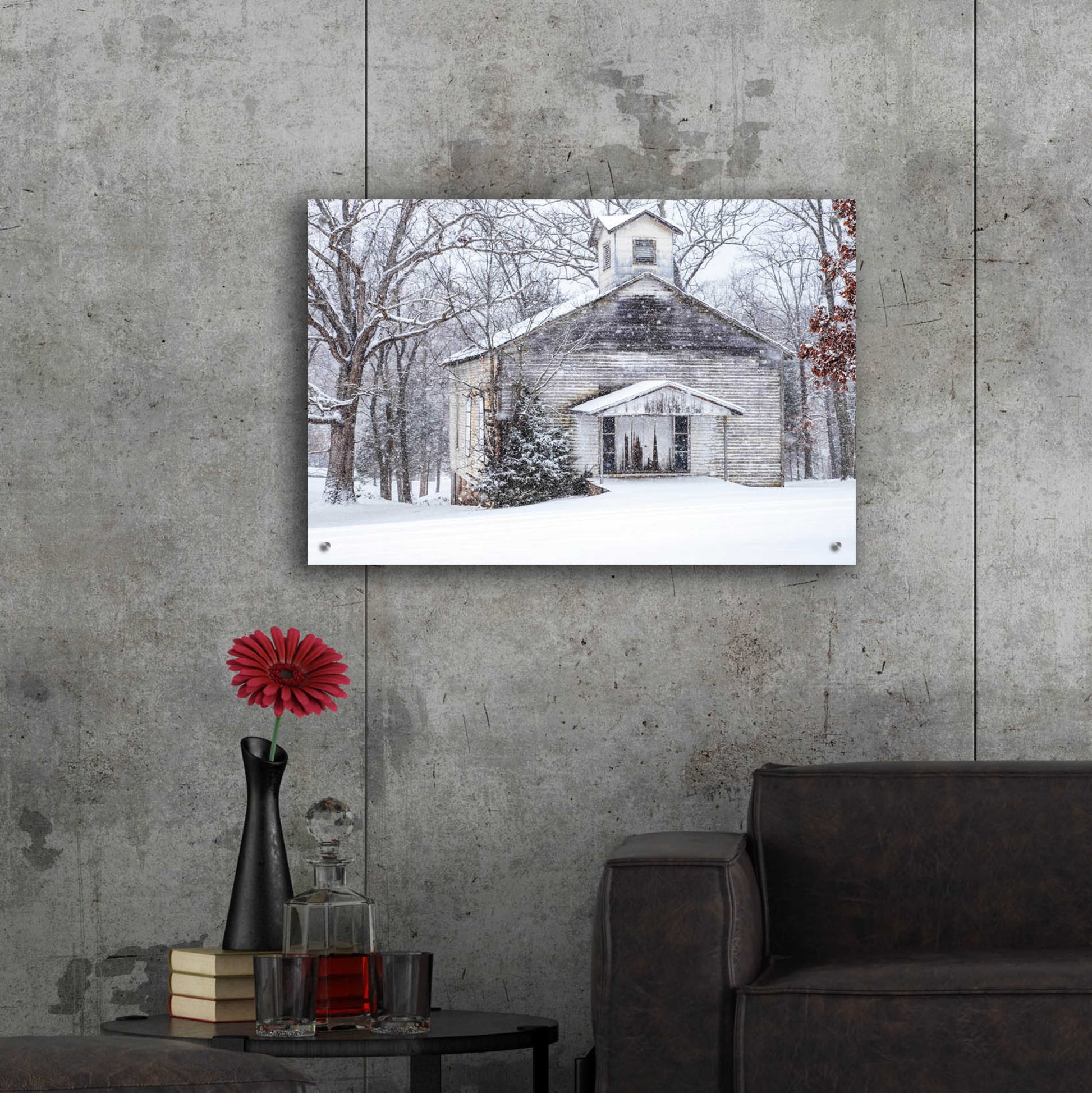 Epic Art 'Vintage Church' by David Hammond, Acrylic Glass Wall Art,36x24