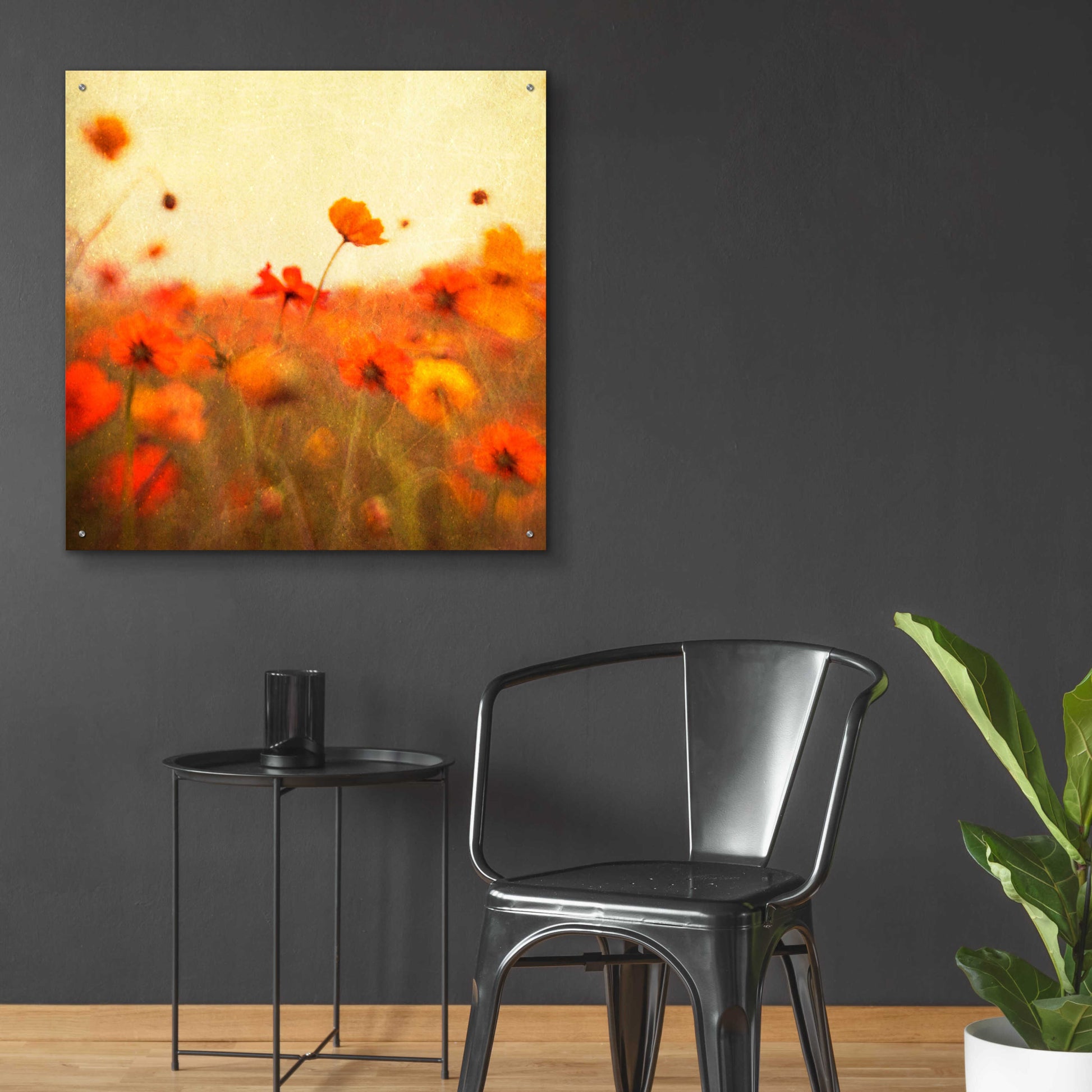 Epic Art 'Orange Happiness' by Dawn D Hanna, Acrylic Glass Wall Art,36x36