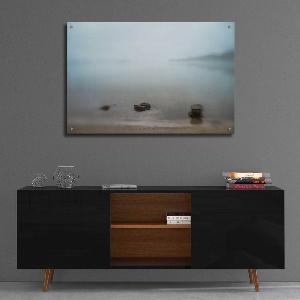 Epic Art 'Three Rocks' by Dawn D Hanna, Acrylic Glass Wall Art,36x24