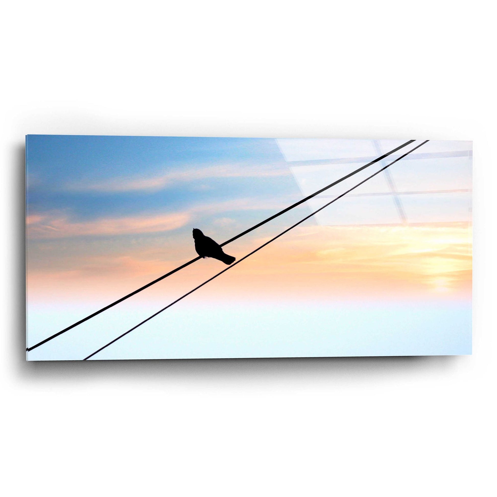 Epic Art 'Sunset Watching' by Epic Portfolio, Acrylic Glass Wall Art,24x12