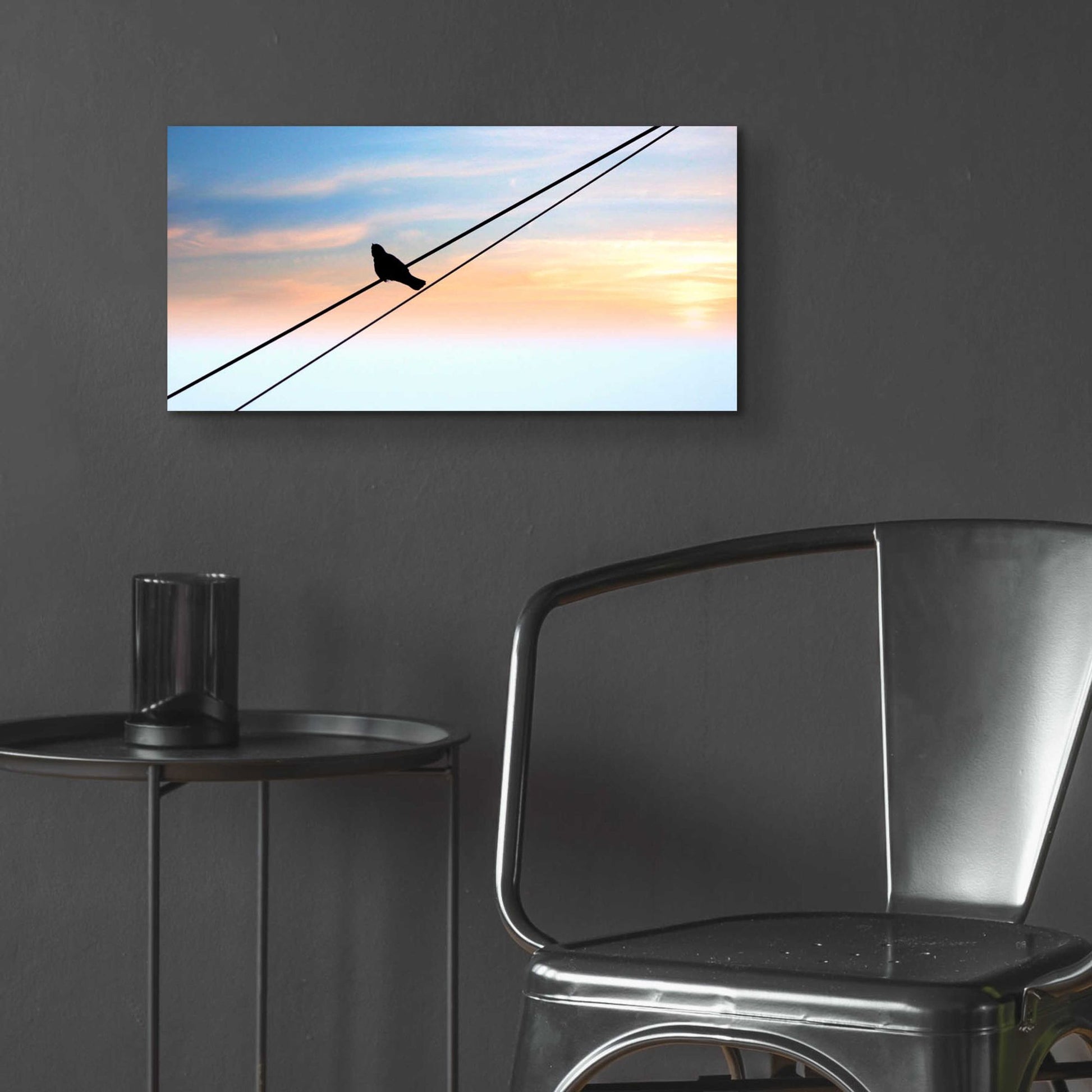 Epic Art 'Sunset Watching' by Epic Portfolio, Acrylic Glass Wall Art,24x12