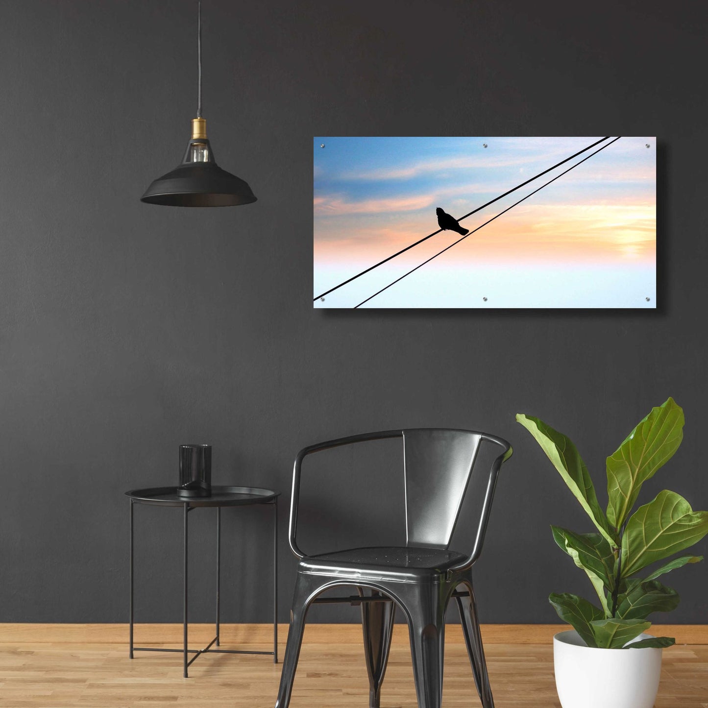 Epic Art 'Sunset Watching' by Epic Portfolio, Acrylic Glass Wall Art,48x24