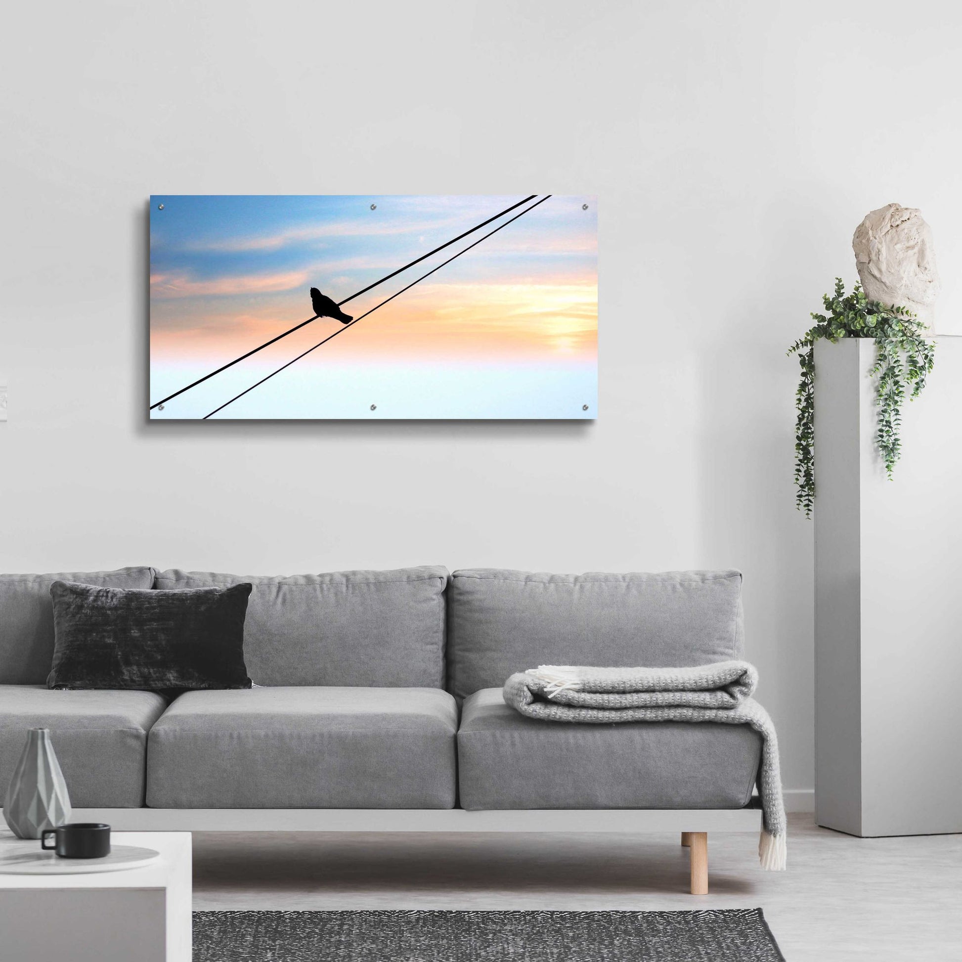 Epic Art 'Sunset Watching' by Epic Portfolio, Acrylic Glass Wall Art,48x24