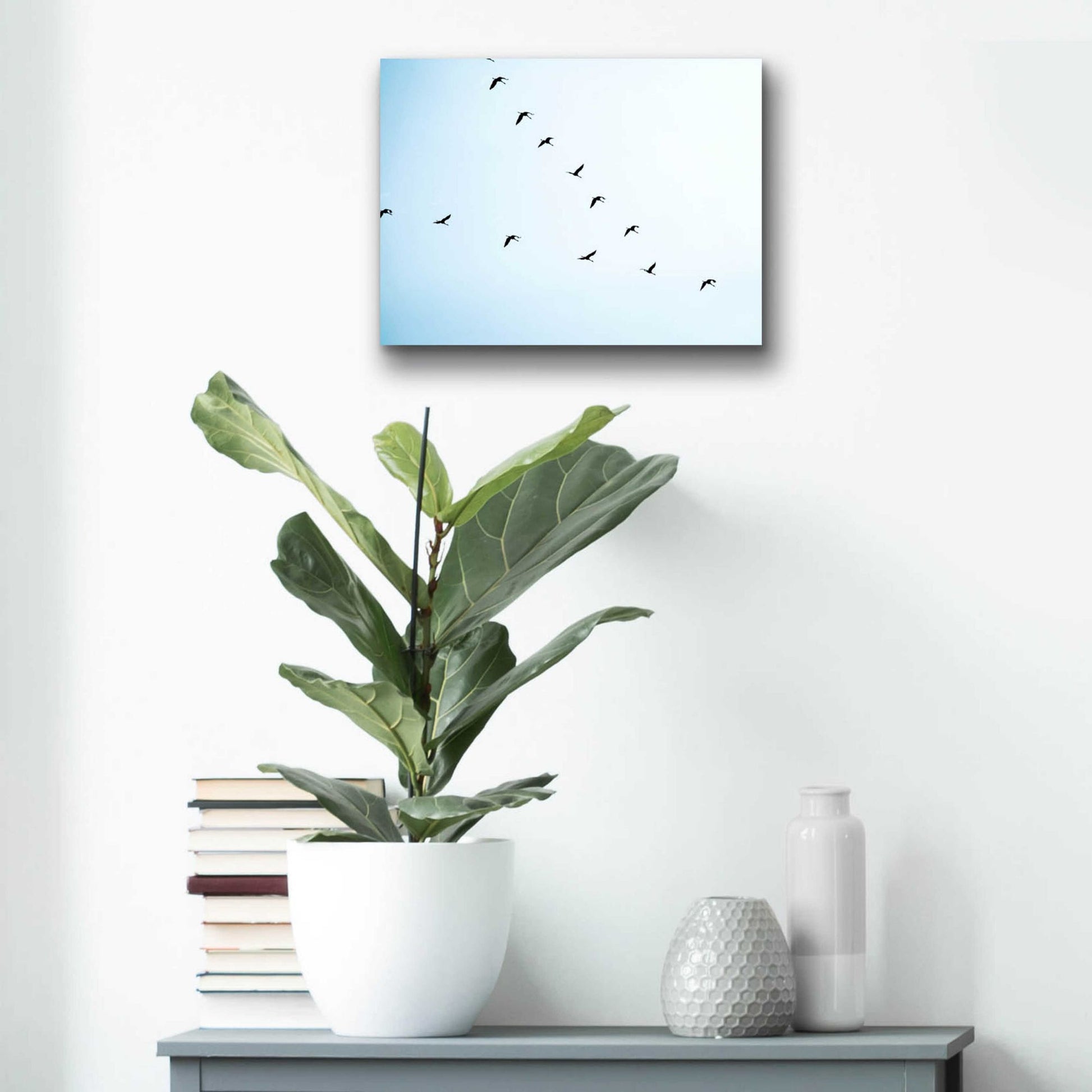 Epic Art 'V Formation' by Epic Portfolio, Acrylic Glass Wall Art,16x12